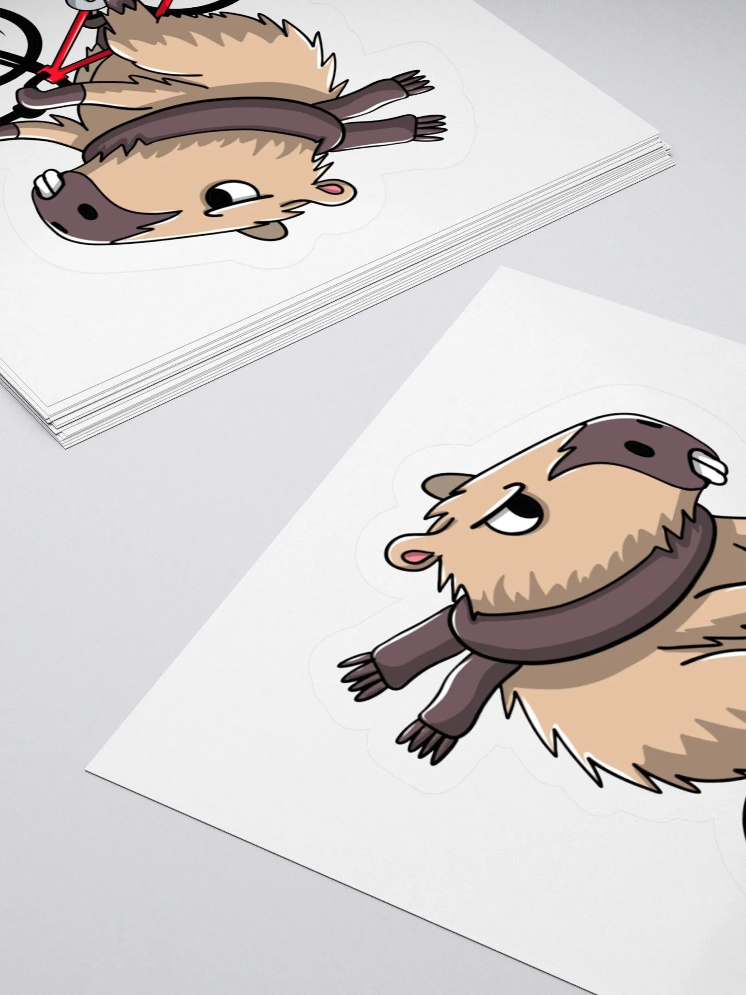 Funny Capybara Cycling Sticker – Cute Bike Rider Vinyl Decal for Cyclists & Capybara Lovers product image (4)