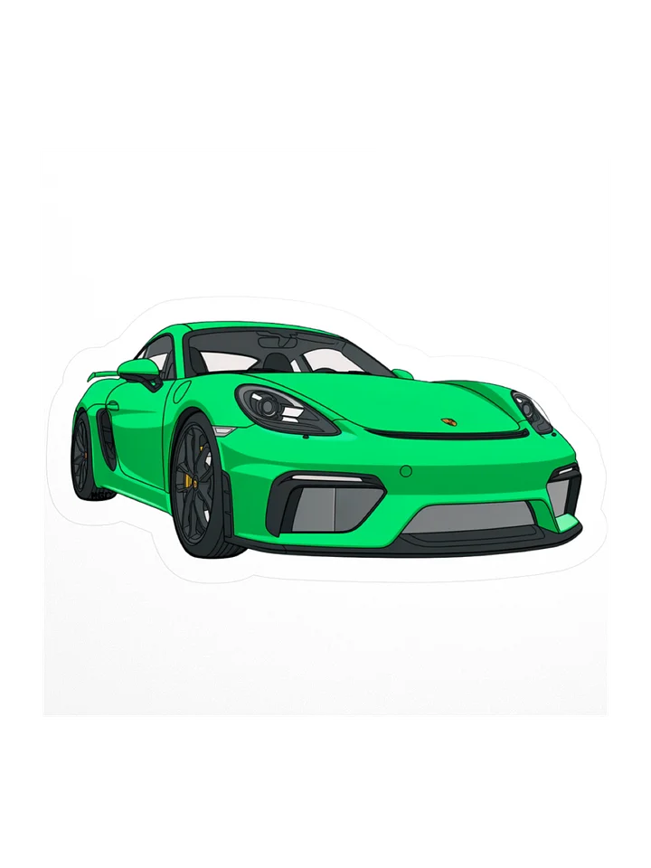 Python Green Porsche GT4 Sticker (Retro, Sketch, Silhouette) product image (1)