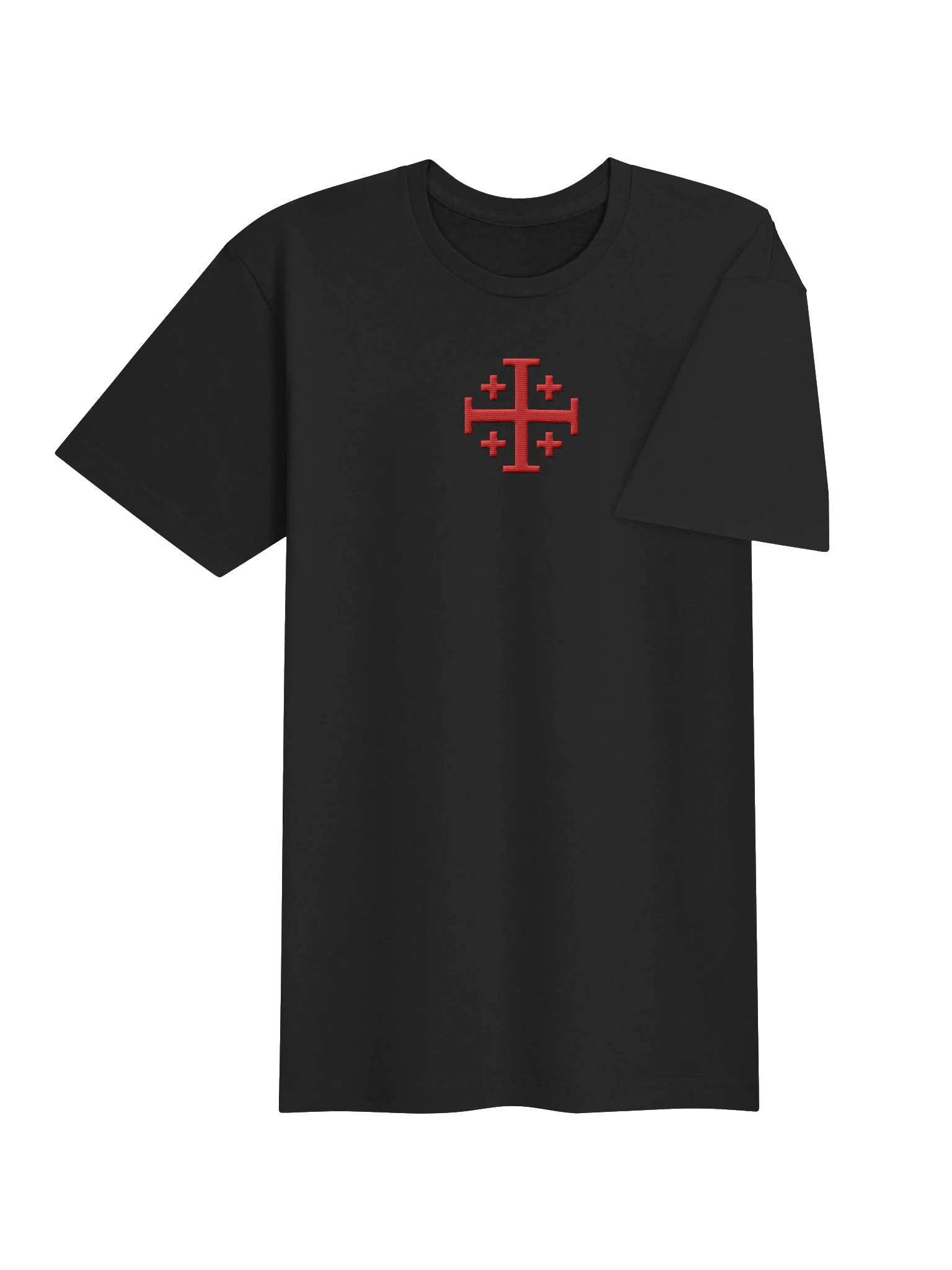 Crusader Cross Jersey Tee, Jerusalem Cross Embroidered Shirt, Christian Gifts , Knights Templar product image (25)