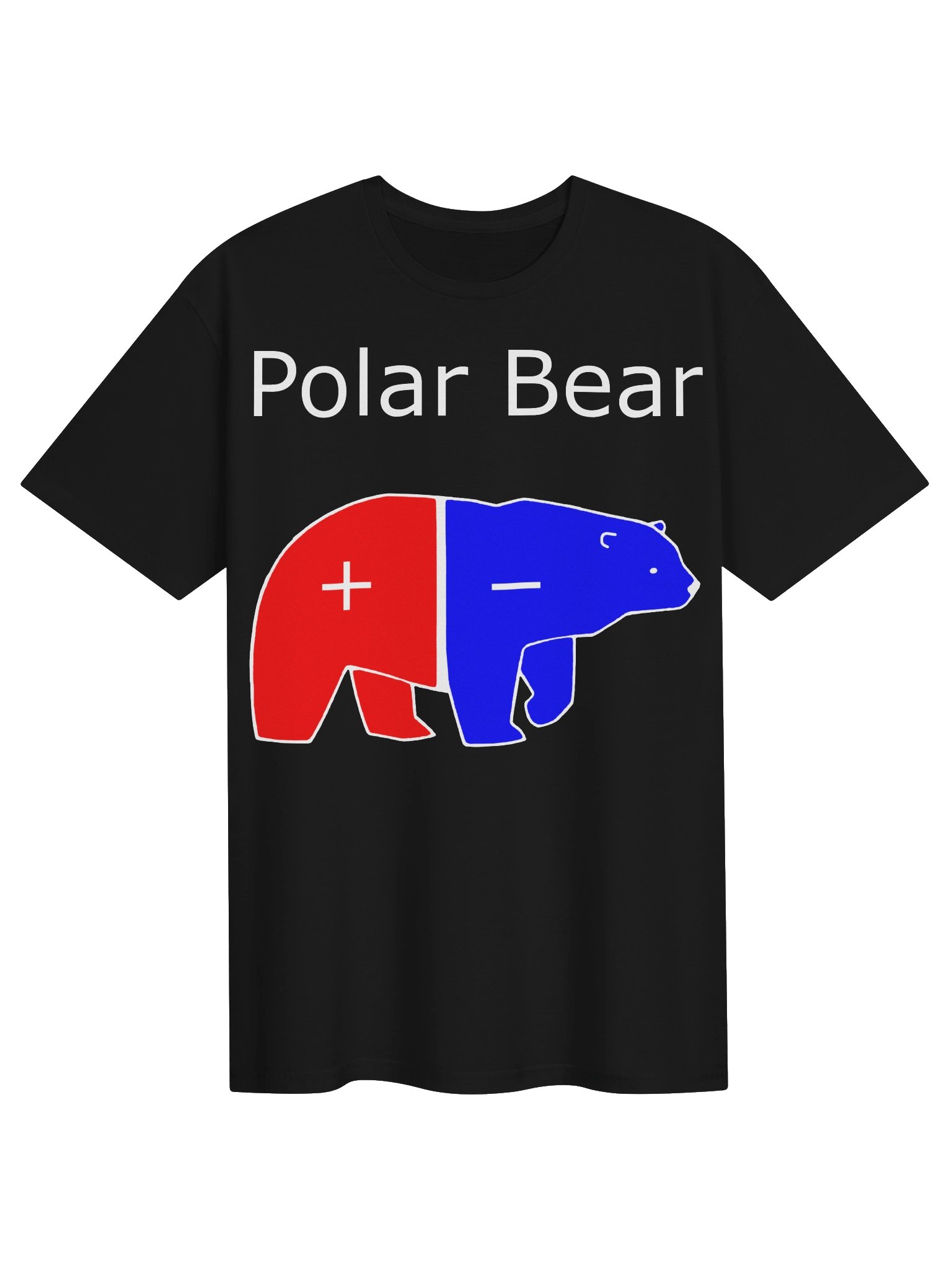 Polar Bear – Positive & Negative Physics Pun T-Shirt product image (1)