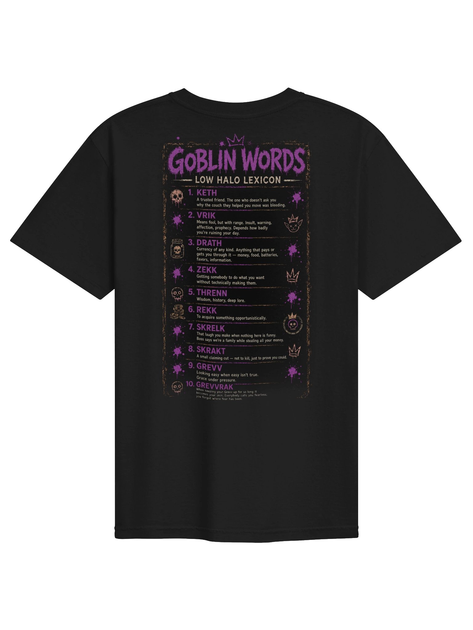Goblin Words: Low Halo Lexicon Tee product image (2)