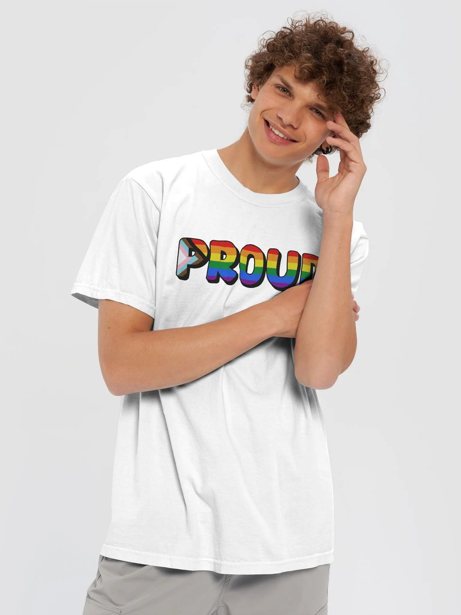 The 'PROUD LGBTQ+' T-Shirt - White product image (5)