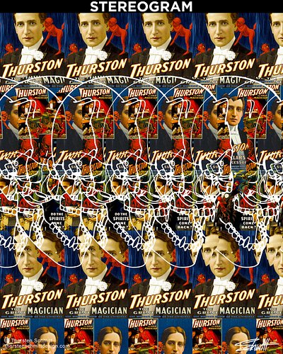 Thurston 3D. It's a stereogram optical illusion. Magic! My magic is to design the clearest stereograms in the world.