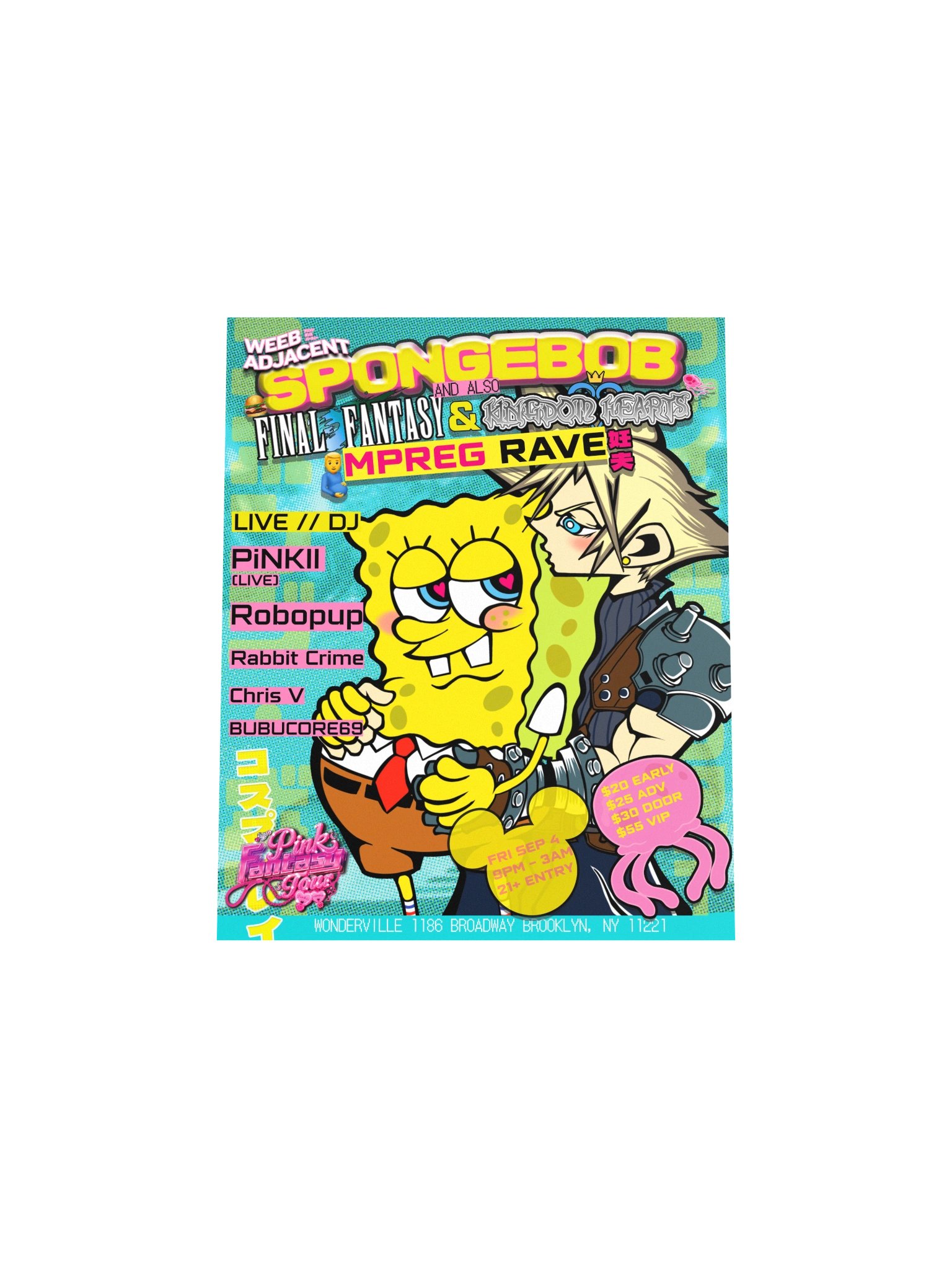 MPREG SPONGEBOB X FINAL FANTASY X KINGDOM HEARTS POSTER product image (7)