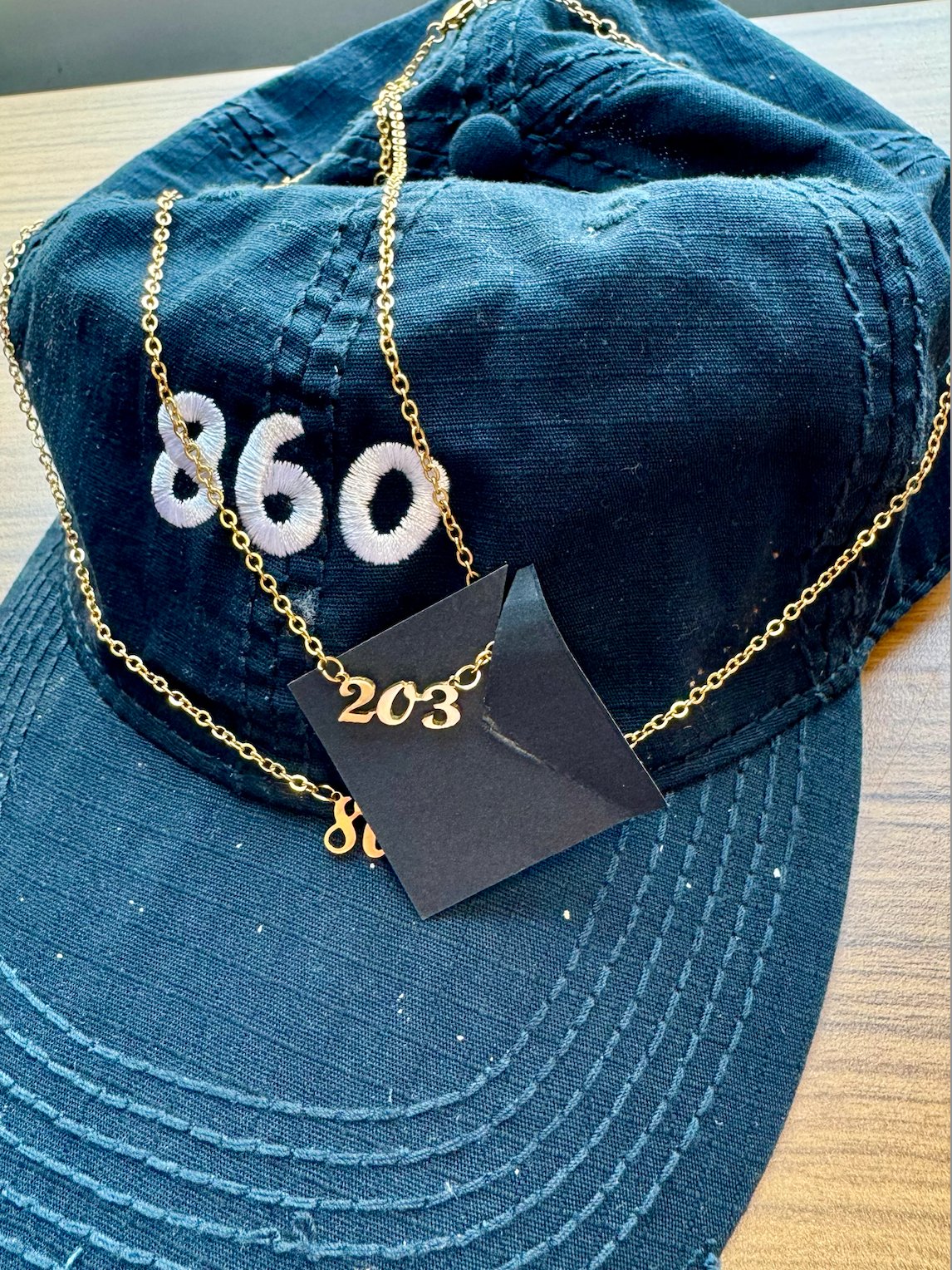 Connecticut Area Code Necklace product image (2)