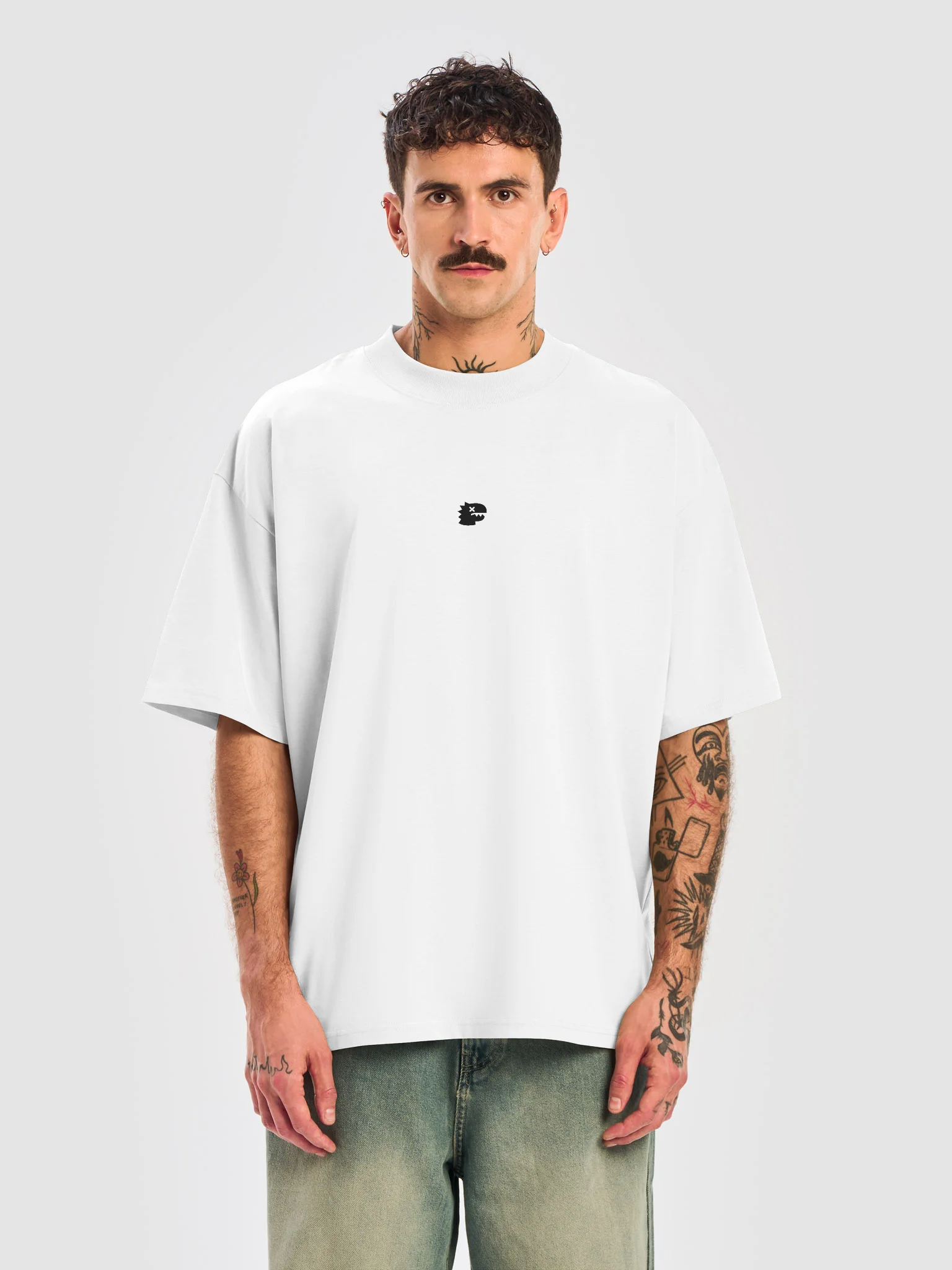 FMB ∣ JETLAG DINO Center Logo Oversized Tee White product image (5)