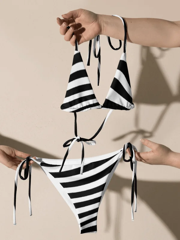 Minimalist Black All-Over Print String Bikini product image (10)