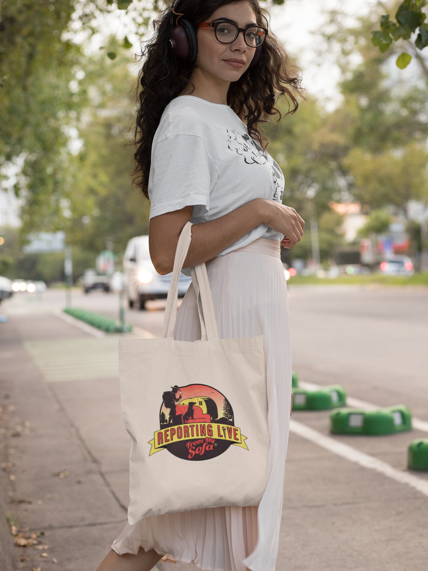 Reporting Live From My Sofa Official Logo Canvas Tote product image (9)