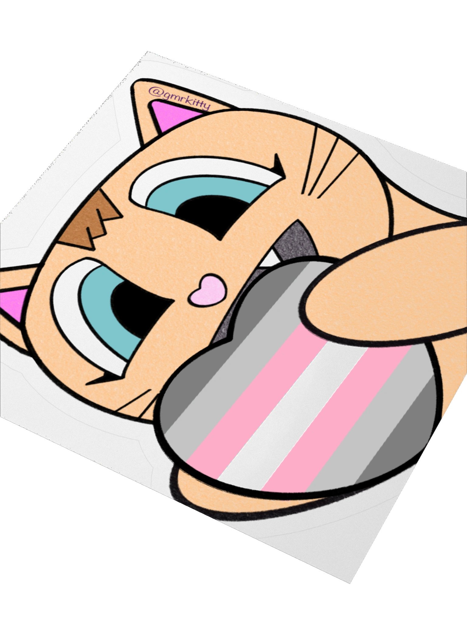 Demigirl Pride Kitty Sticker product image (7)