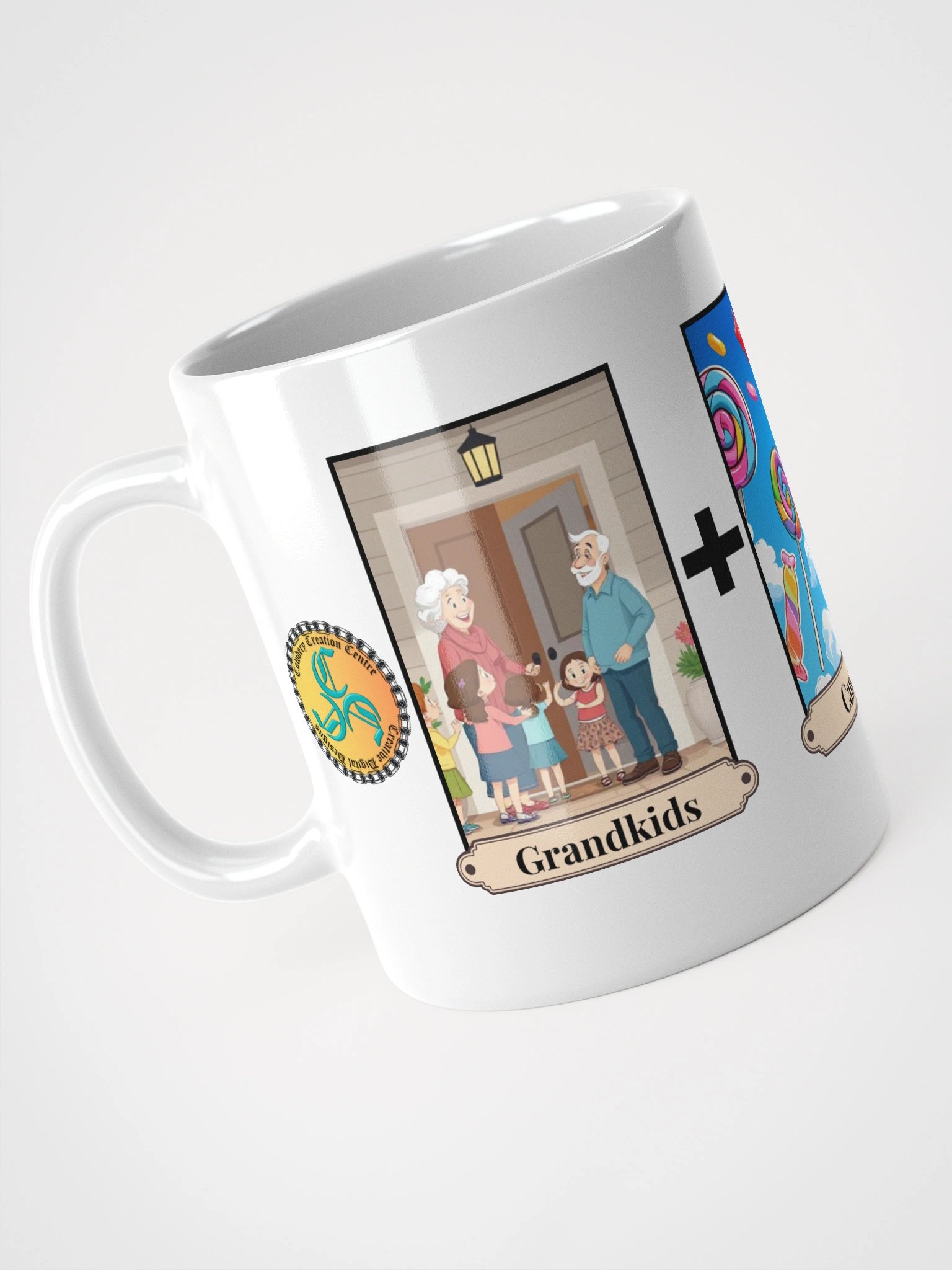 Grandkids + Candy = Sweet Revenge (Both) Glossy White Mug product image (12)
