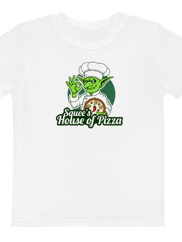 Squee’s House of Pizza Kids Crew Neck T-Shirt (White) product image (1)