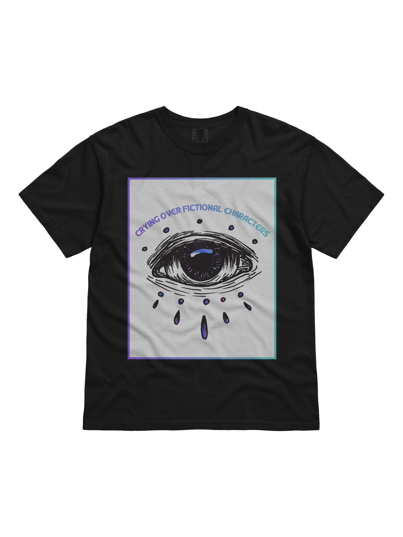 Crying Over Fictional Characters Tee Dark product image (1)