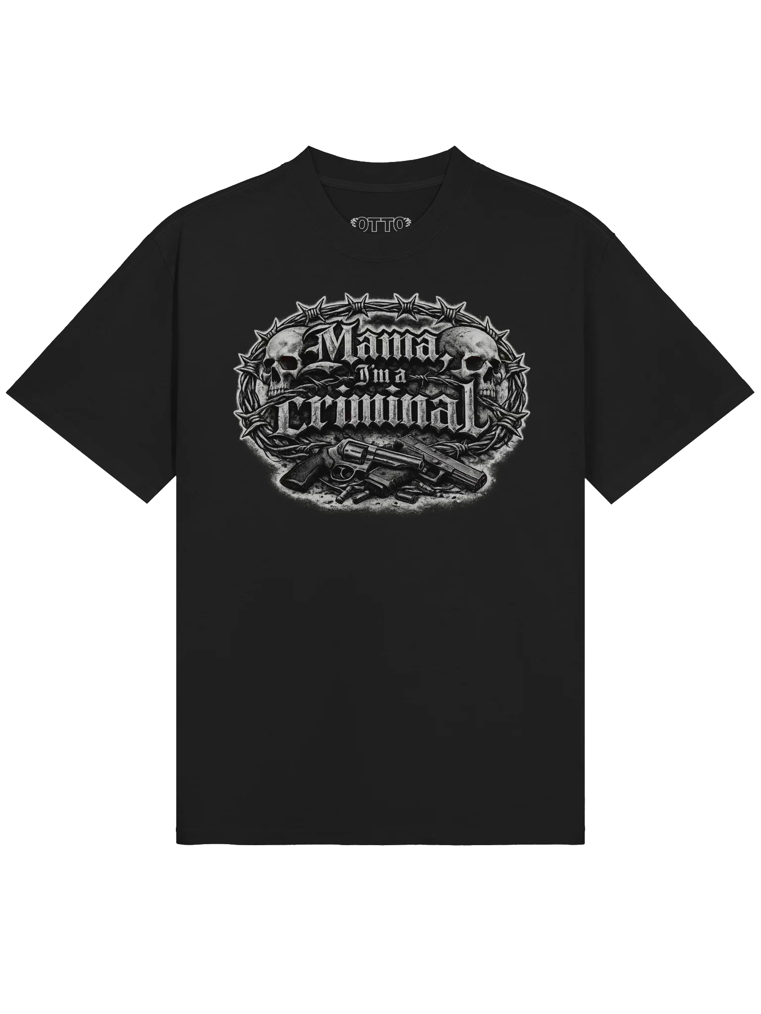 mama i'm a criminal premium t-shirt black product image (1)