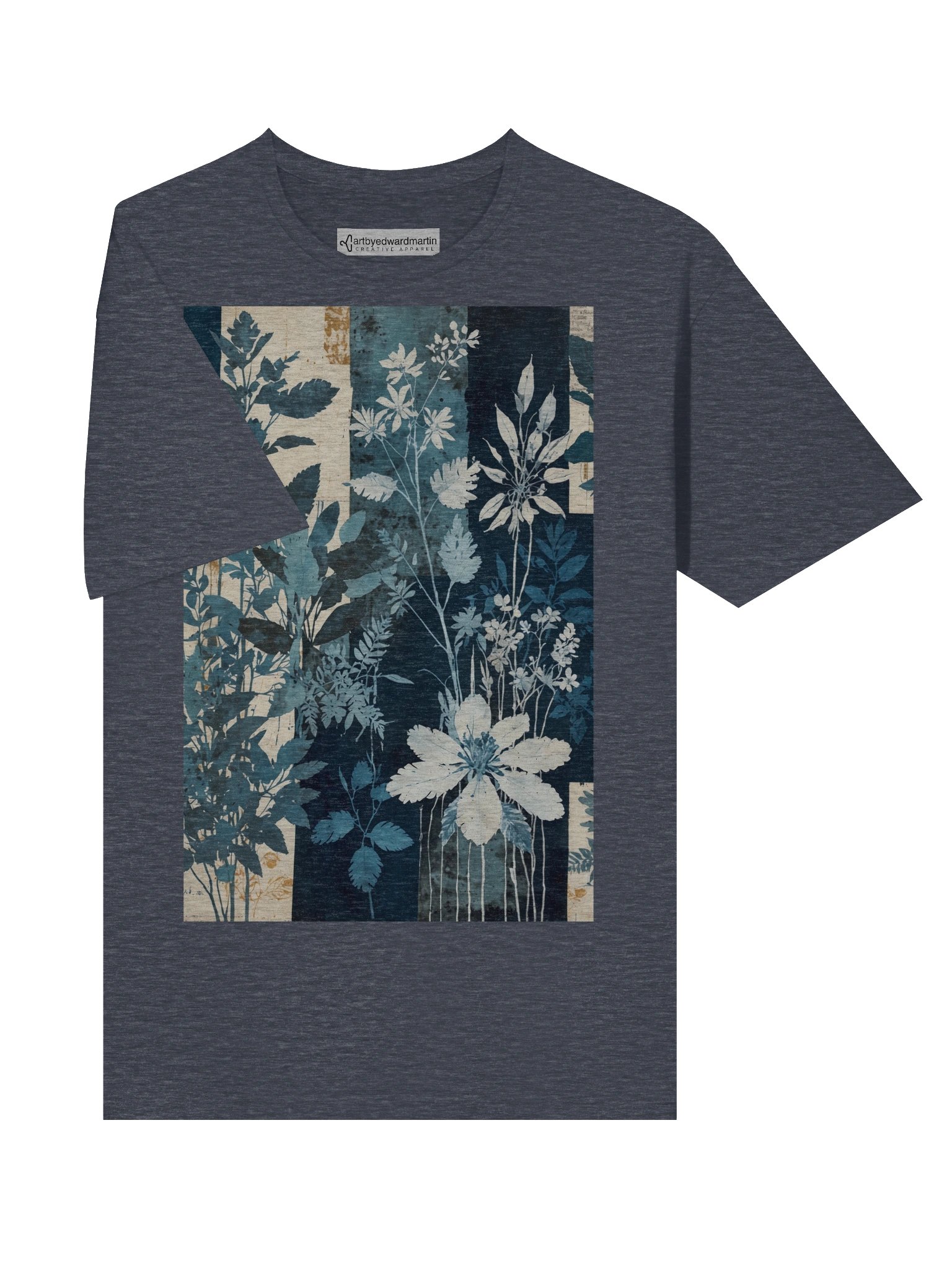 Botanical Cyanotype Design T-Shirt product image (34)