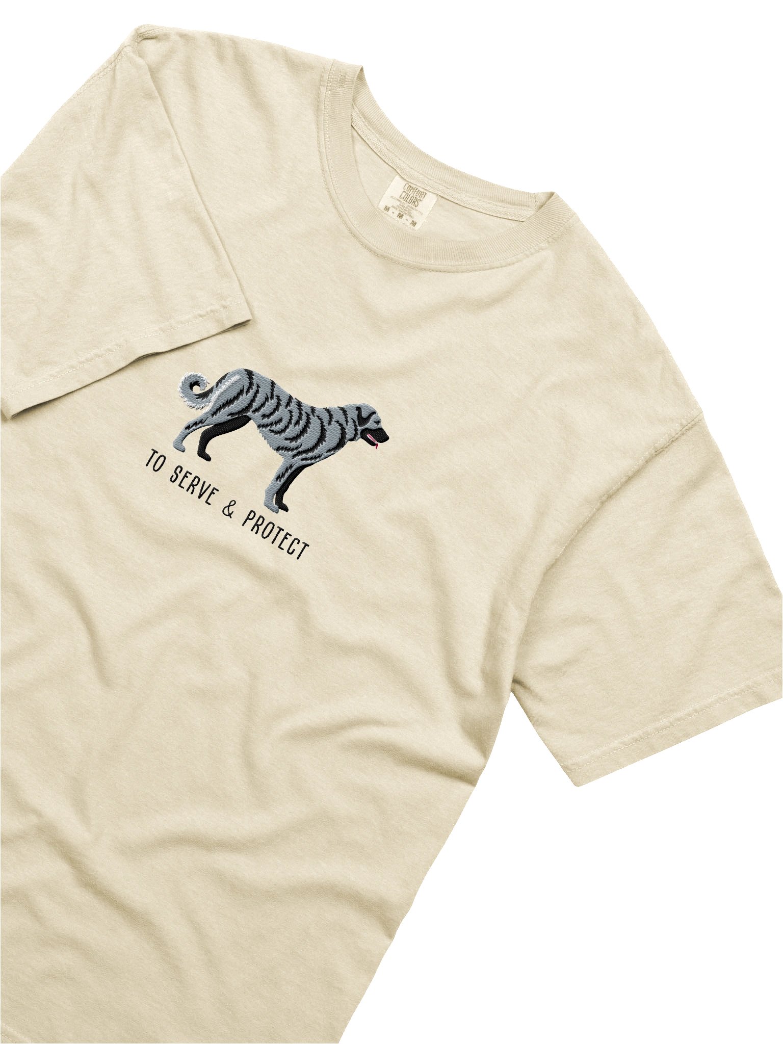 To Serve and Protect T-Shirt(Embroidered) of an Anatolian Shepherd Dog(Gray Brindle) product image (8)