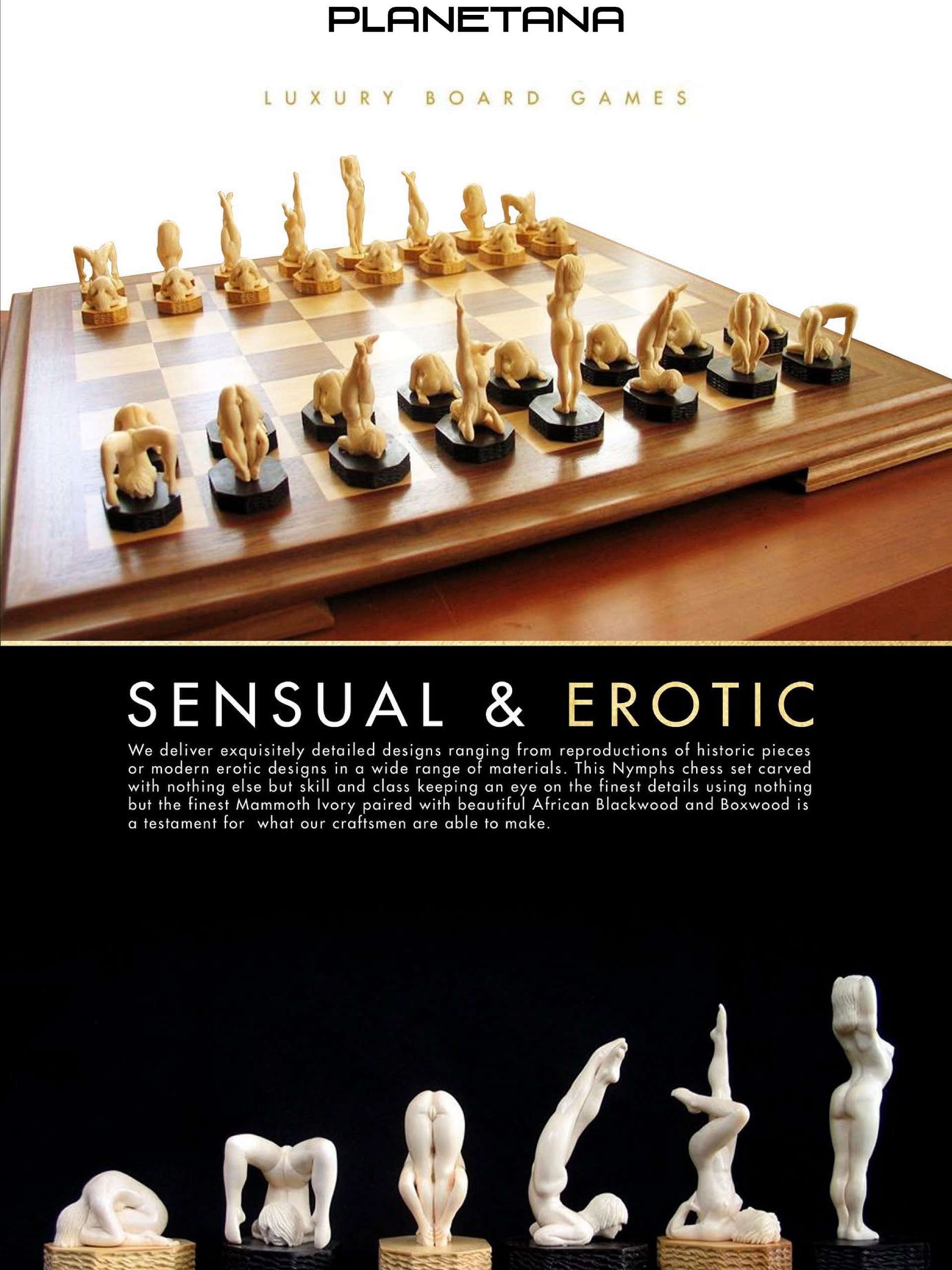 Planetana Custom Girls Hand Carved Chess Set product image (1)