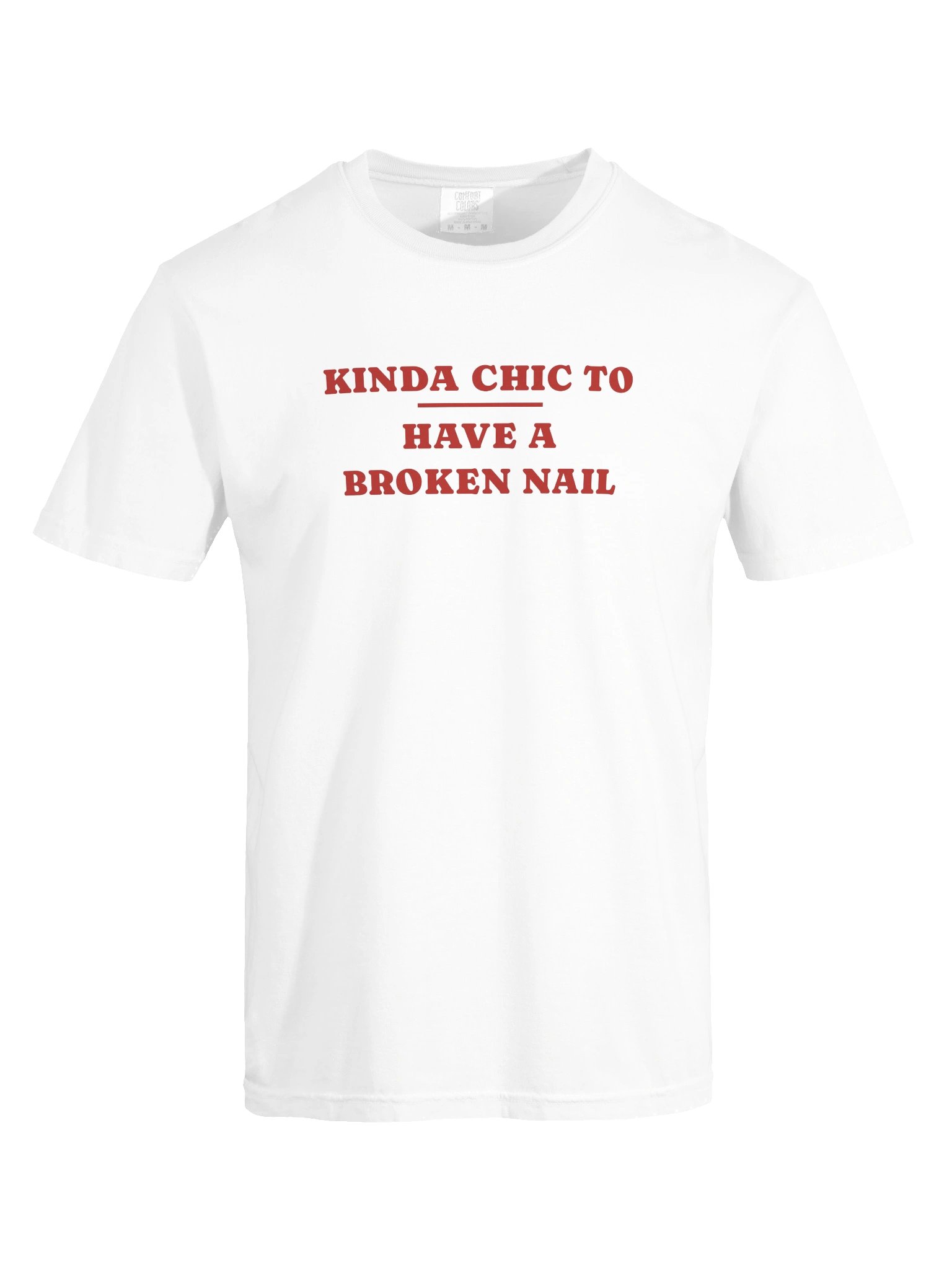 kinda chic to have a broken nail white red product image (5)