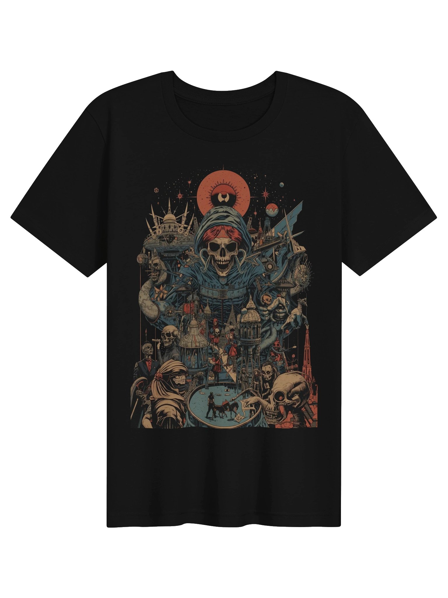 Crimson Sun Skullscape Lightweight T-Shirt product image (1)