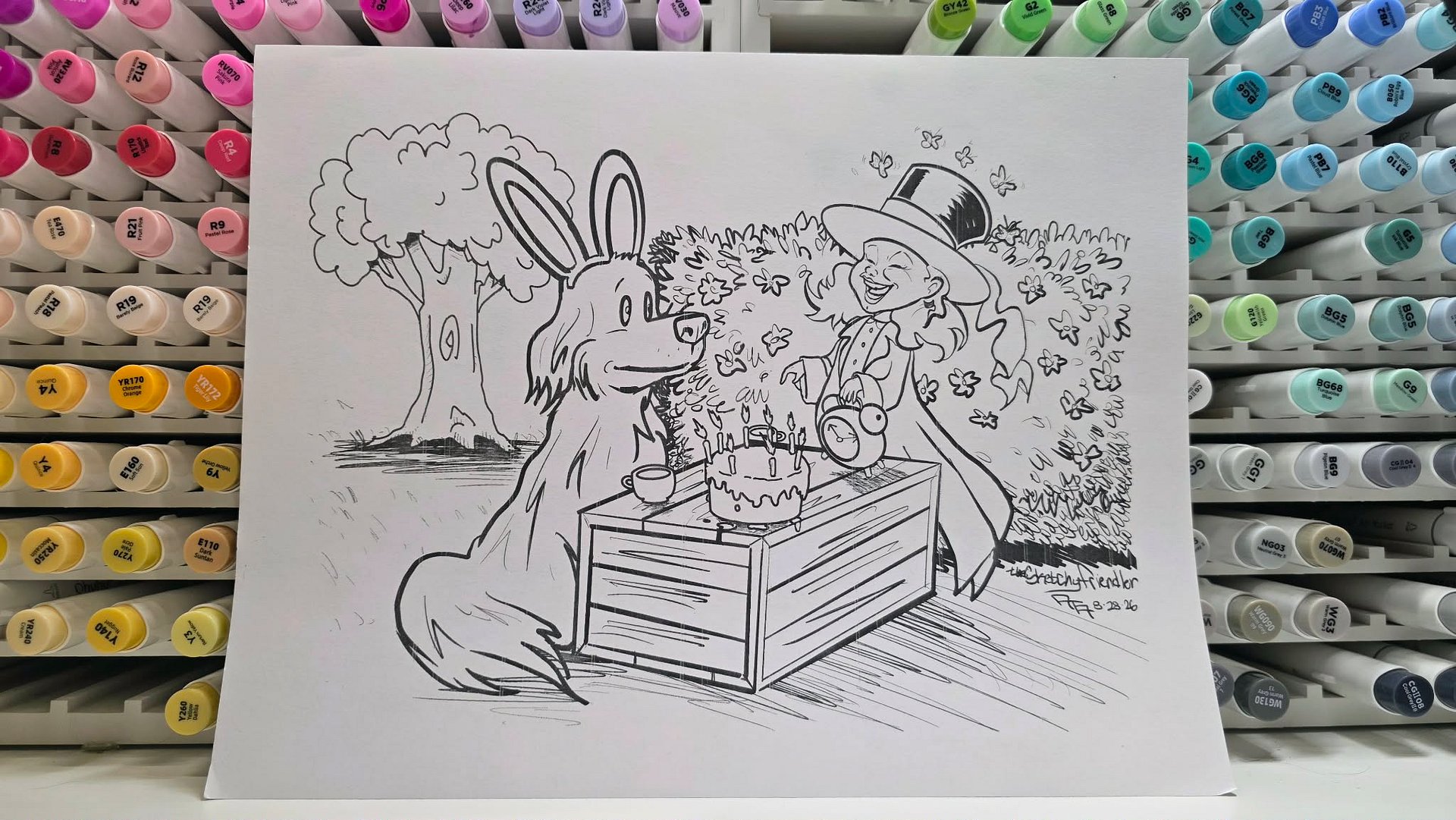 Ana the Hatter - Coloring page by The Sketchy Friendler product image (2)