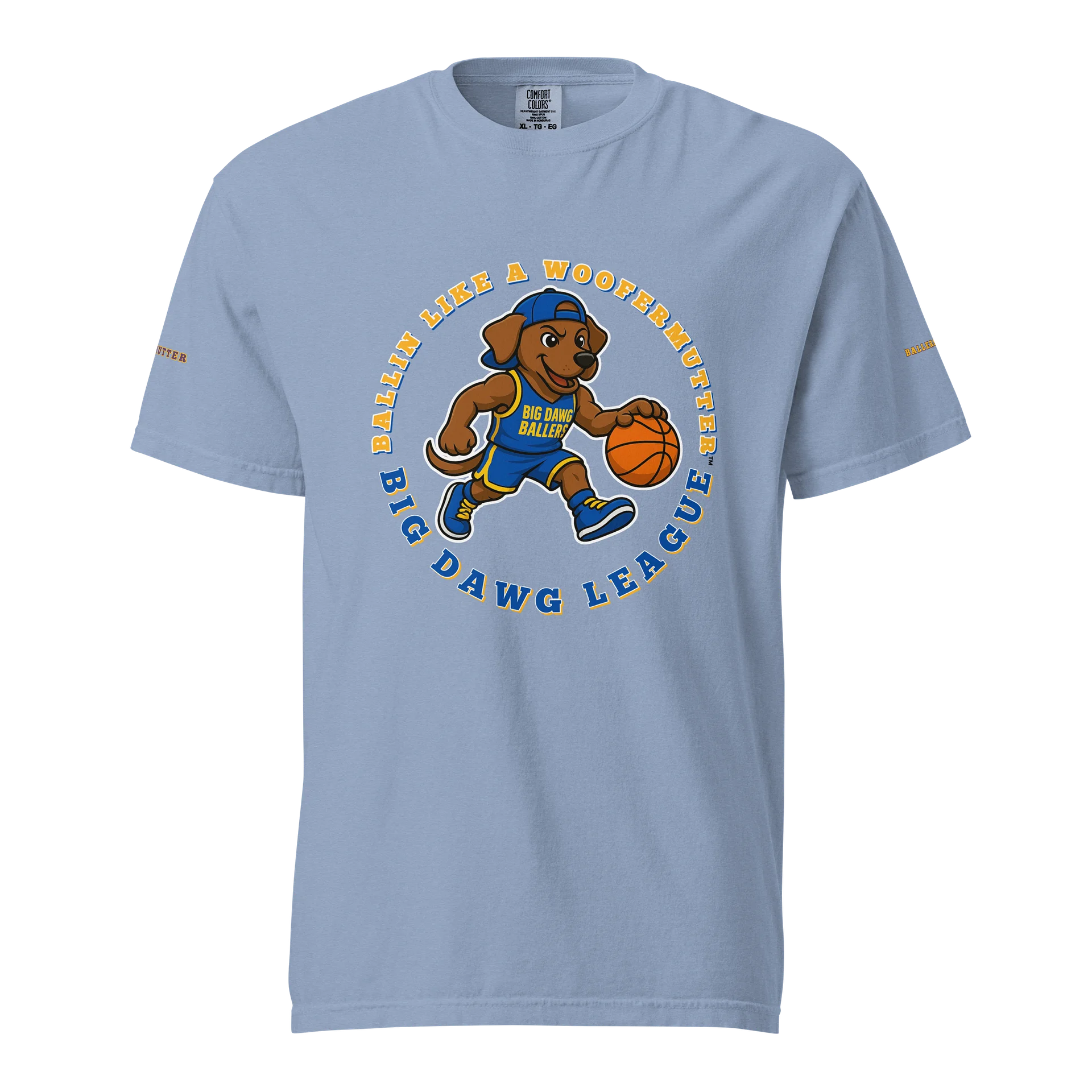 Brown Labrador Ballin Like A WooferMutter™ Unisex Garment-Dyed Heavyweight T-Shirt product image (8)