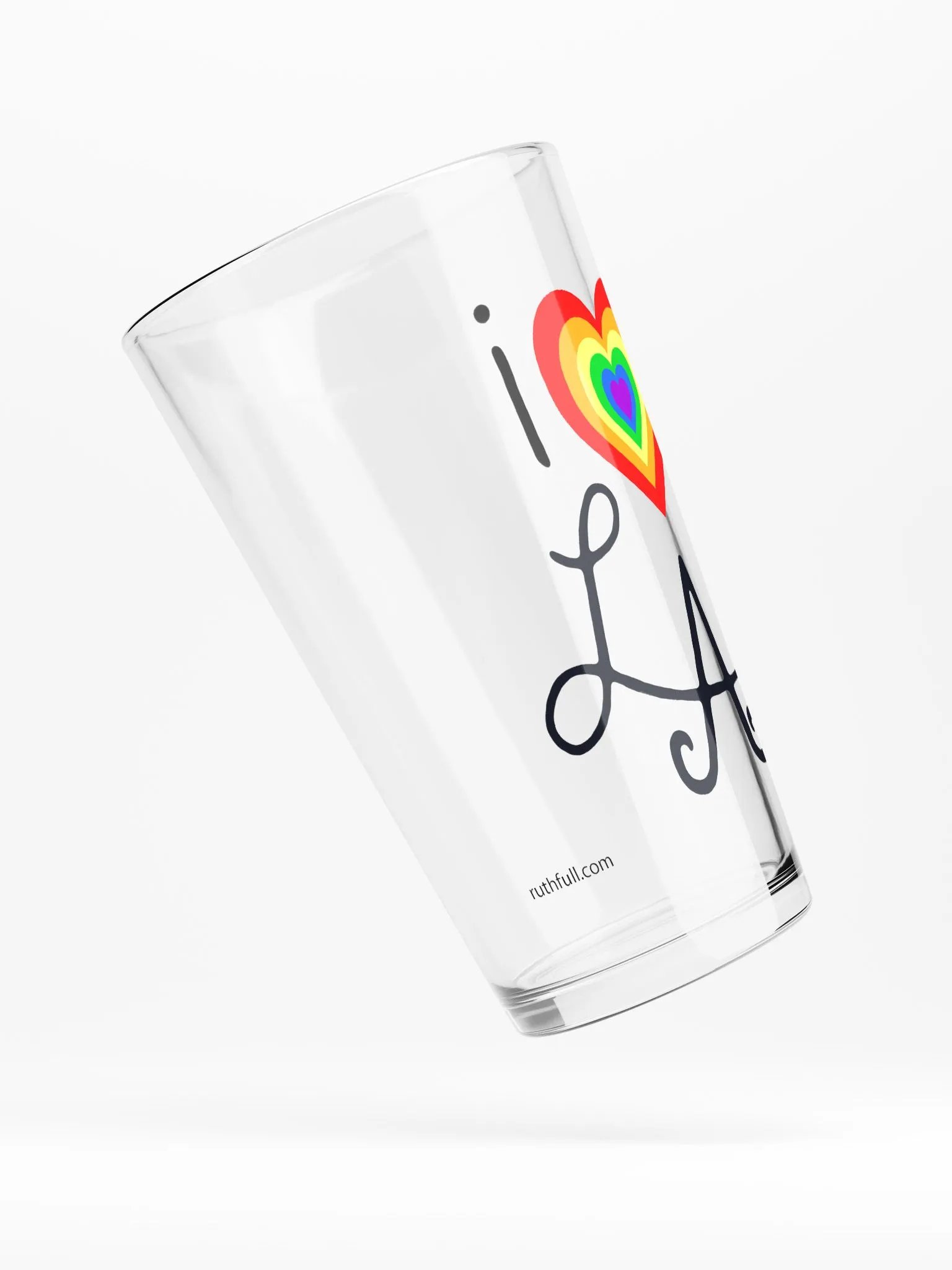 i ❤️ LA Pint Glass ~ Rainbow product image (3)