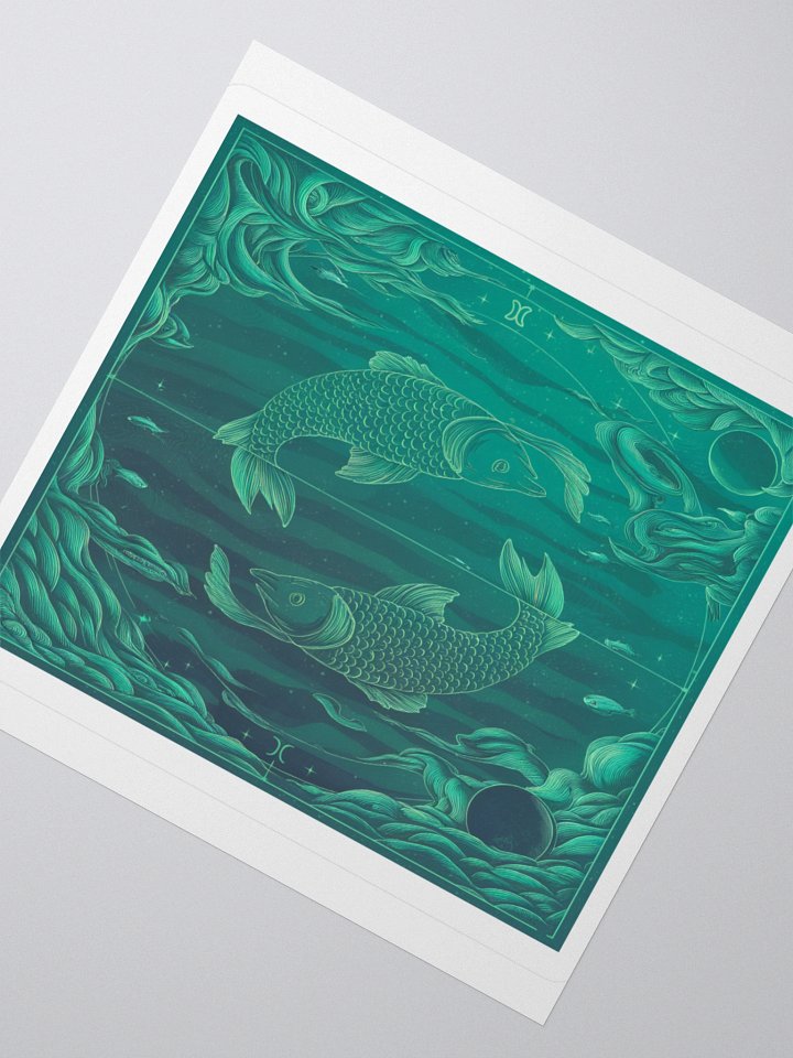 Exclusive Pisces Minimalist Sticker: Dual Fish Design - Perfect for Laptops, Cars, and Astrology Enthusiasts! product image (5)