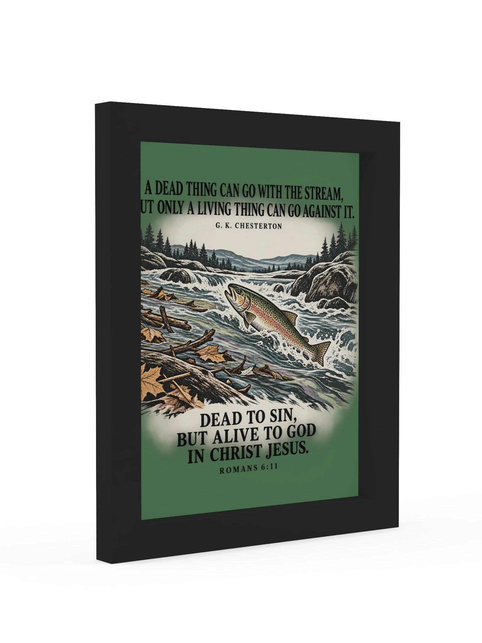 Swimming Upstream Framed Wall Art product image (2)