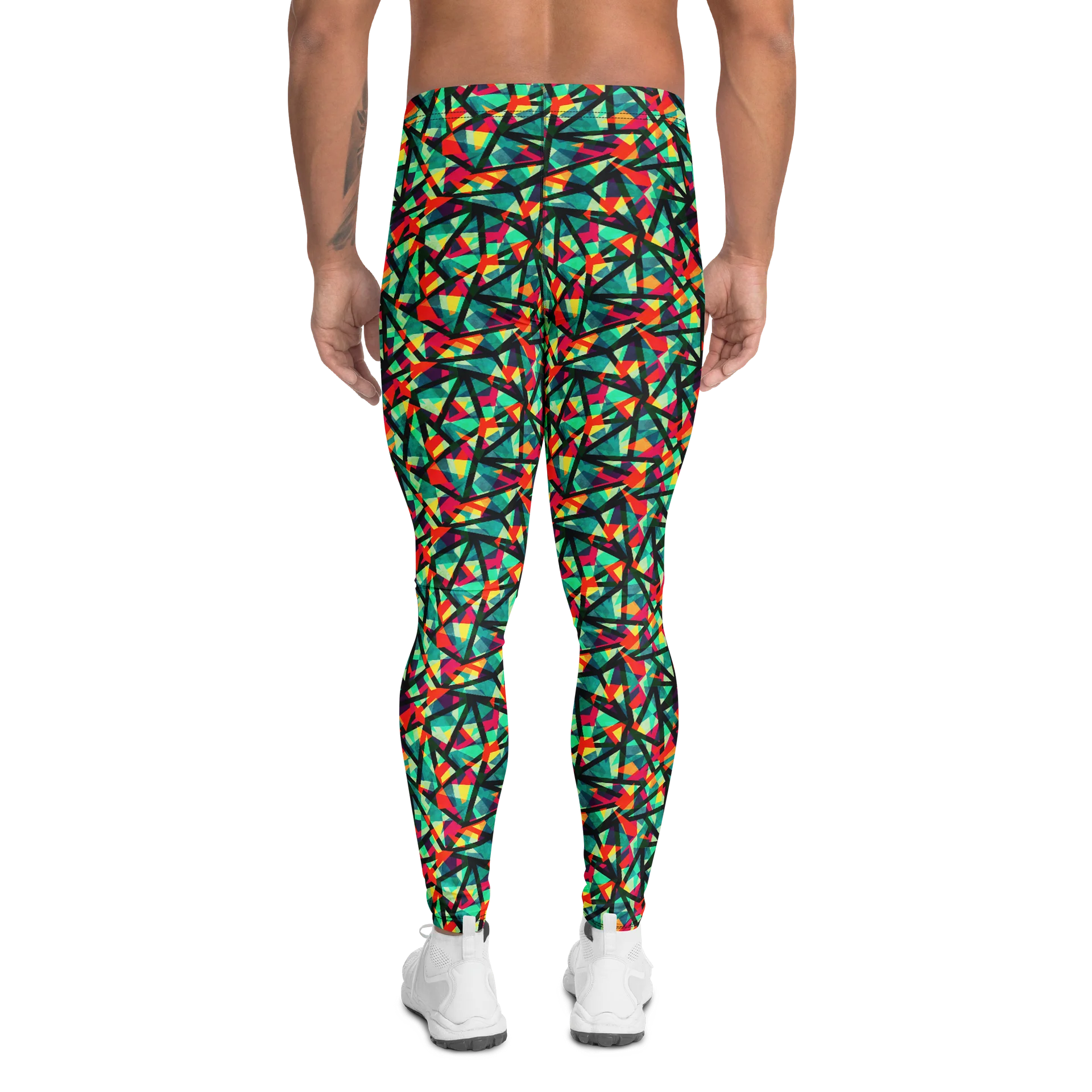 Bold Bright Men's Leggings Colorful Geometric product image (2)