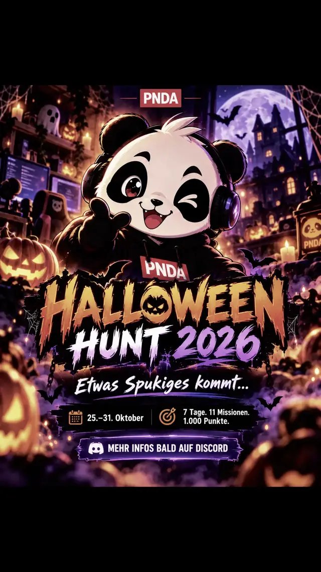 Etwas Gruseliges kommt! 😱 Haltet unseren Discord im Auge, denn bald startet eine neue Kampagne mit Preisgeldern und jeder Menge Spook! 💸👻 Bleibt dran für mehr Infos! #PNDAHalloweenHunt #Halloween #PNDAAgency #Spooky 