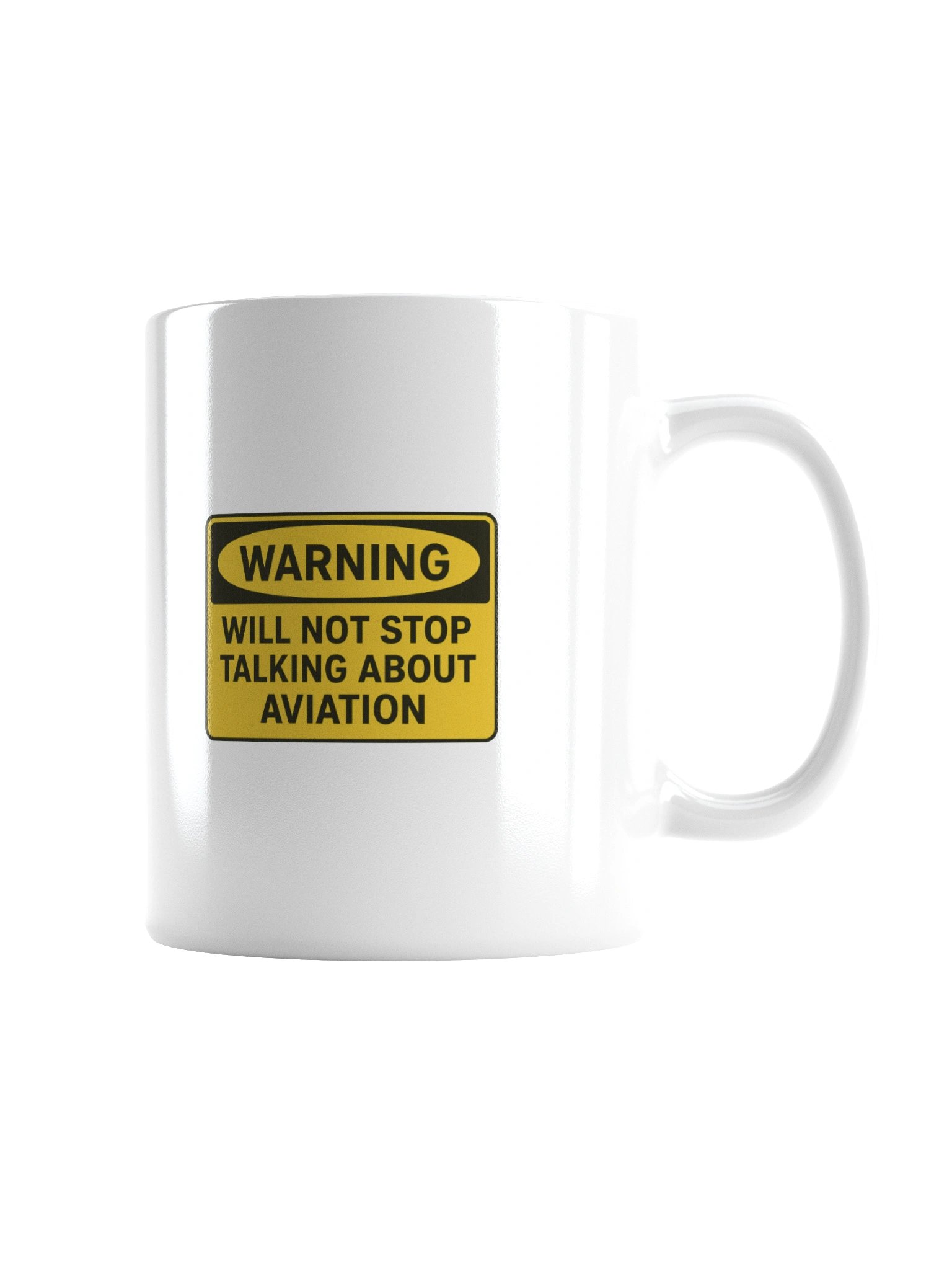 "Warning Will Not Stop Talking About Aviation" Mug product image (4)
