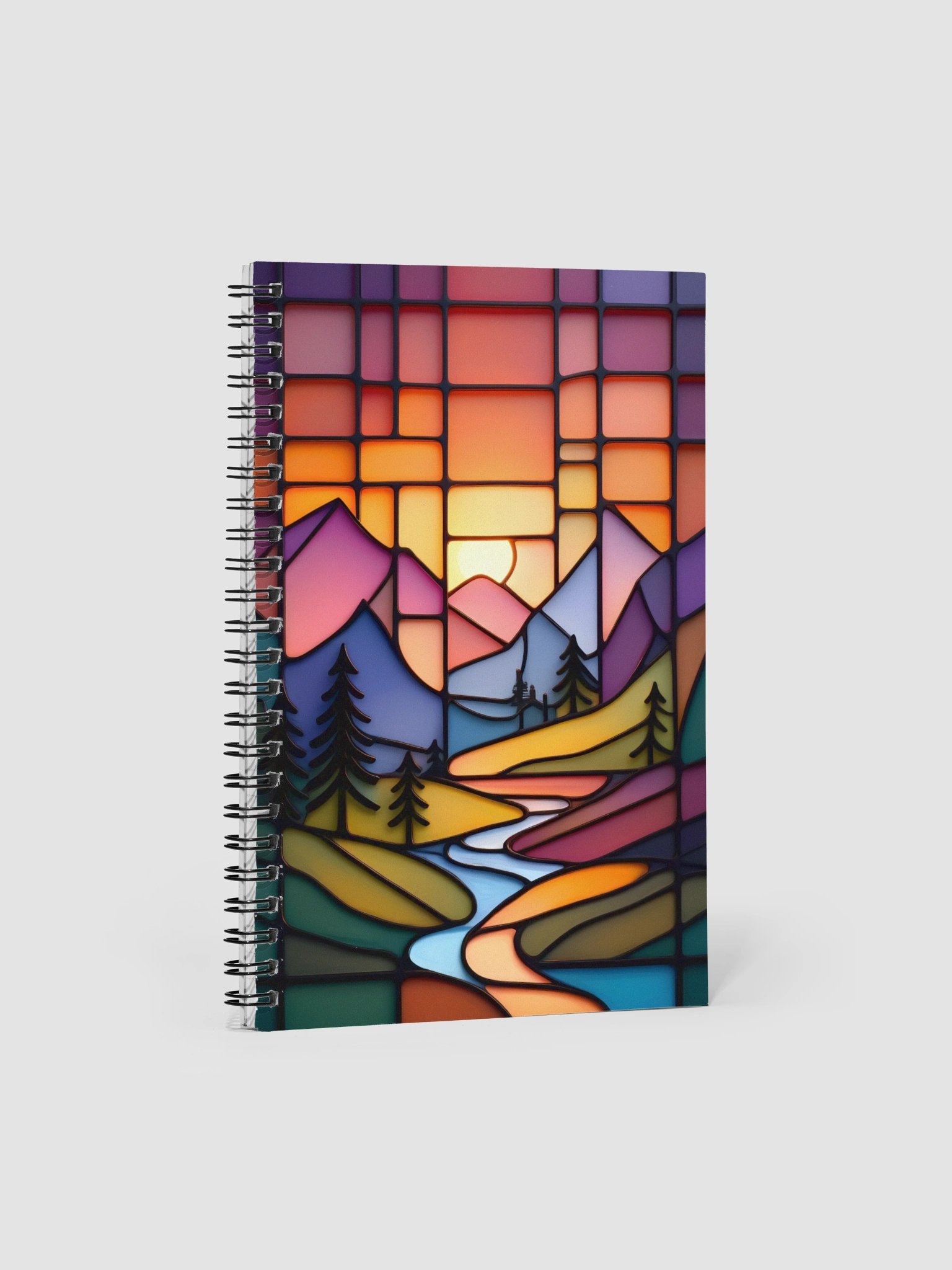 Sunset Mosaic Spiral Notebook product image (1)