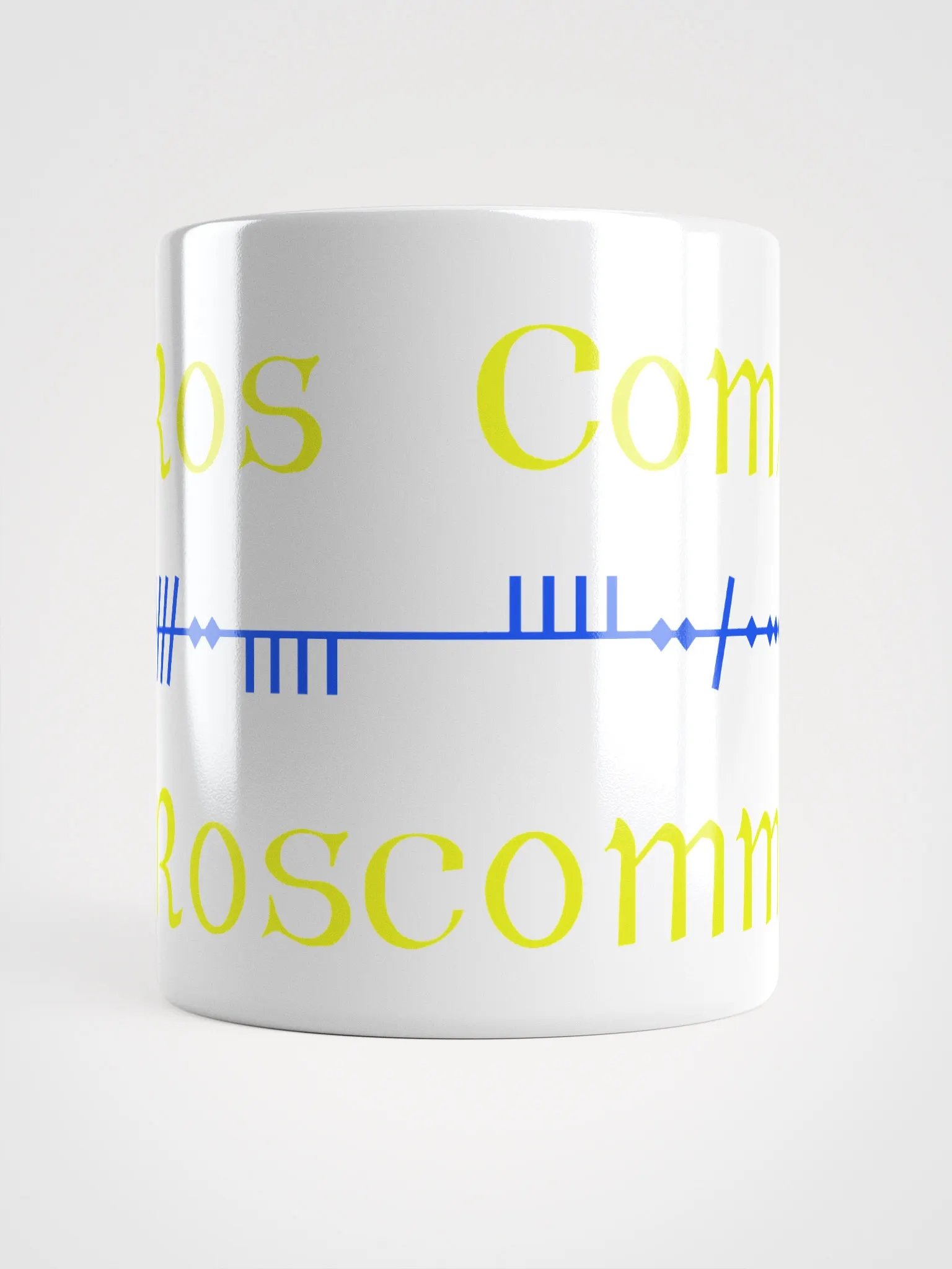 Roscommon/Ros Comáin - Scholastic style Ogham Mug product image (1)