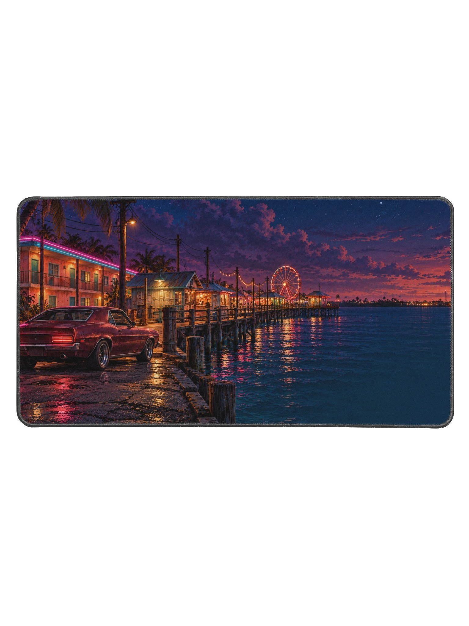 Pier Night — Desk Mat product image (1)