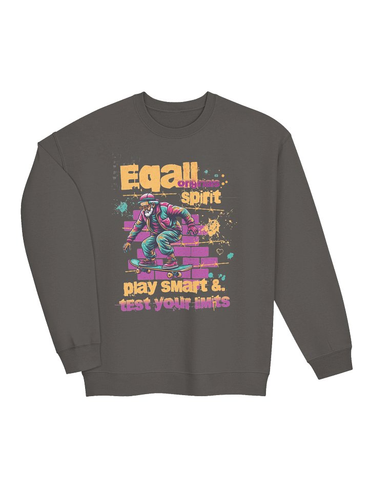 Urban Grandpa Skater Vibes Mid-weight Sweatshirt by EQALL® Originals_Pink_Orange_Turquoise product image (1)