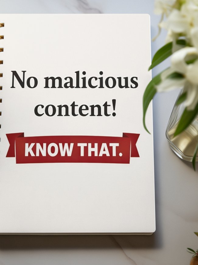 No Malicious Content Know That Notebook product image (6)