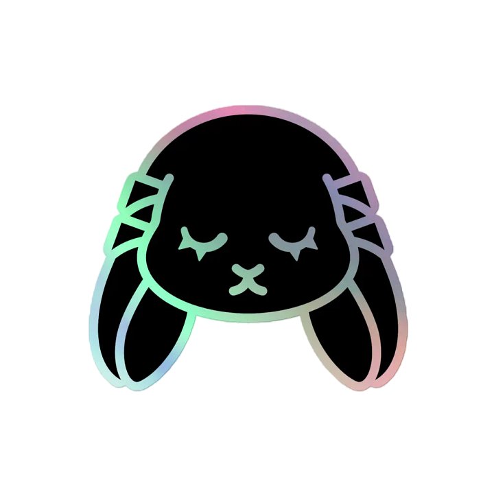 Minimalist Lop Bunny Holo Sticker product image (2)