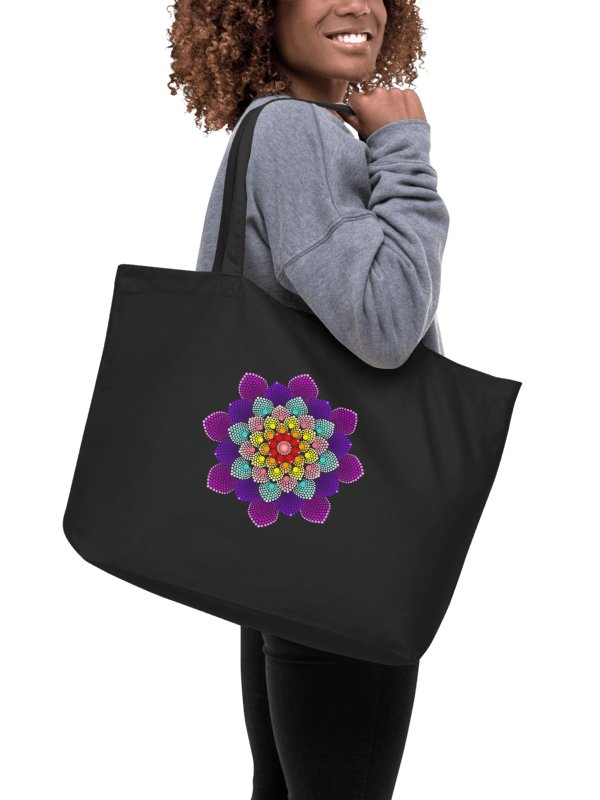 Colorful Dot Mandala Organic Cotton Tote product image (2)
