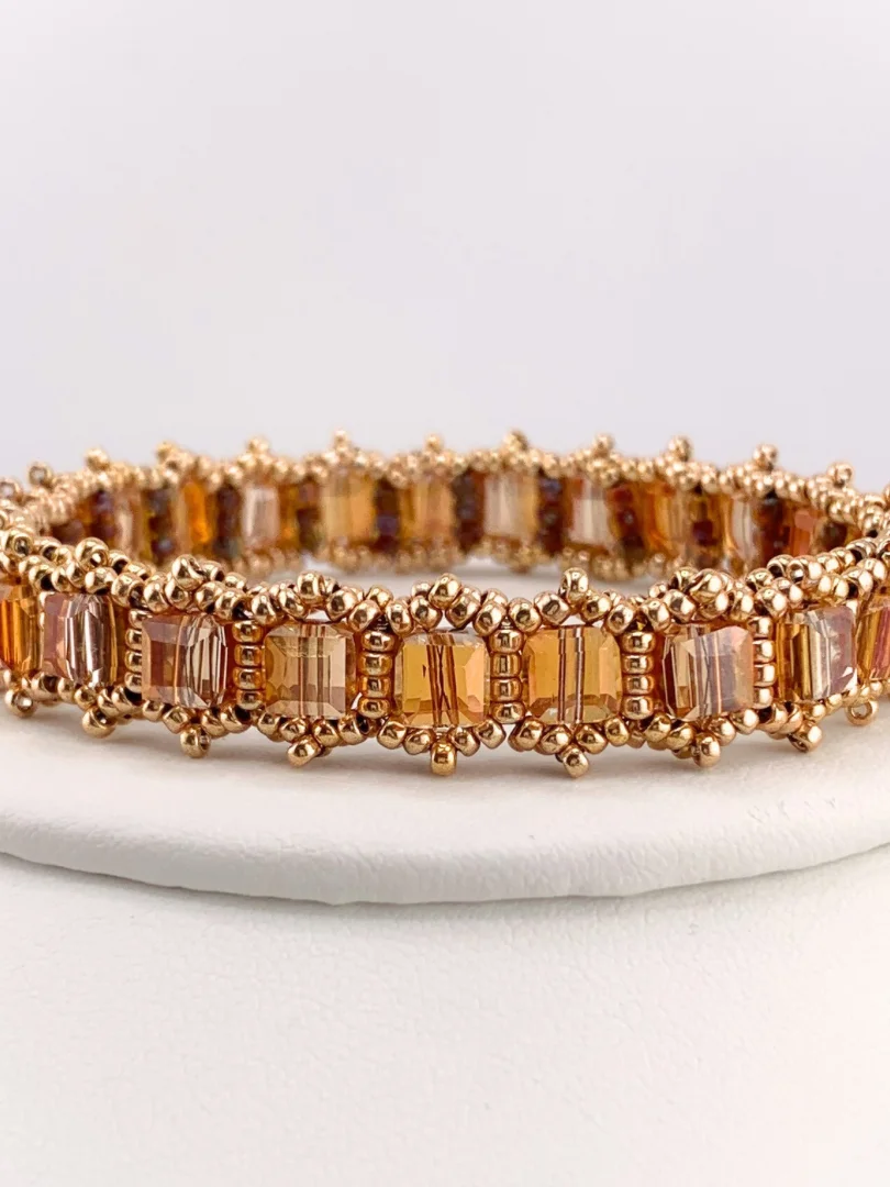 Beading Pattern - Crystal Cube Bangle Bracelet - 6mm product image (3)