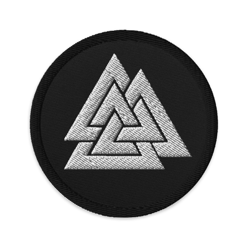 The Northmen Valknut - White - Circle Patch product image (1)