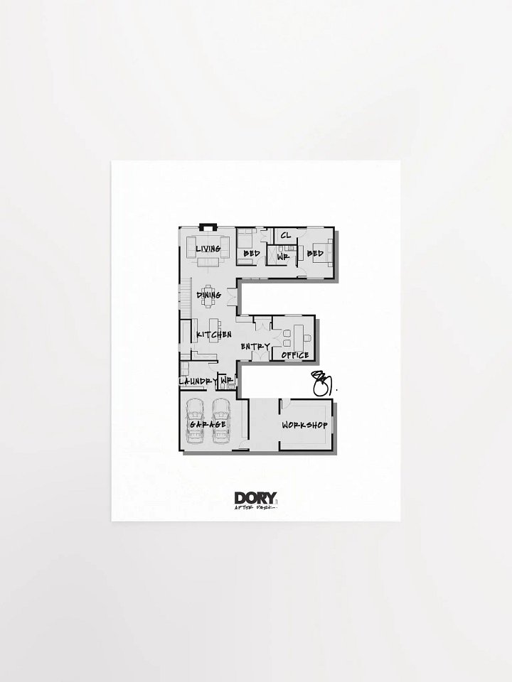 Alphabet Floor Plan Poster - E product image (1)