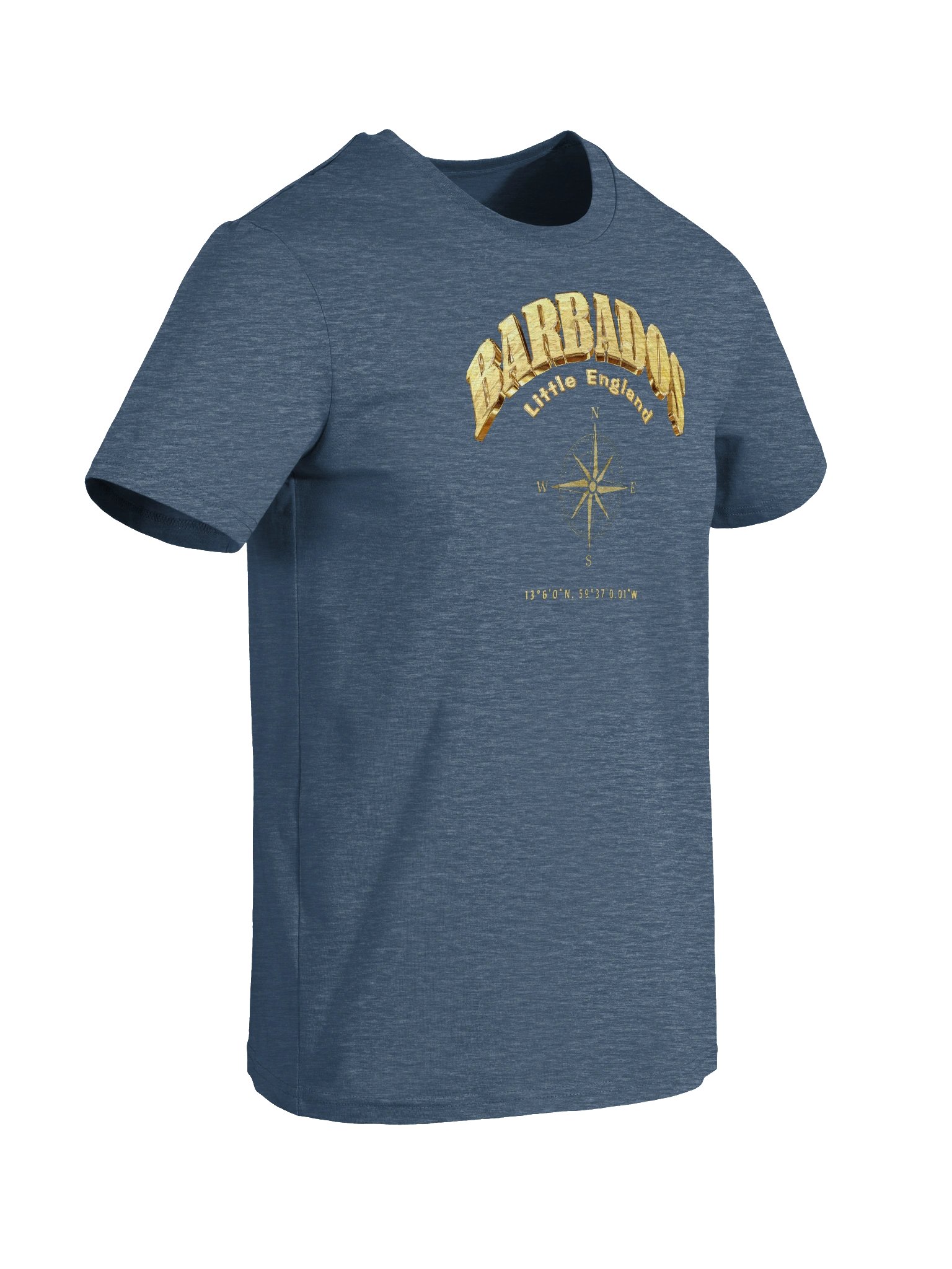 Compass - Barbados - Vintage Gold | | Organic Cotton T-Shirt | 9 Colors product image (78)