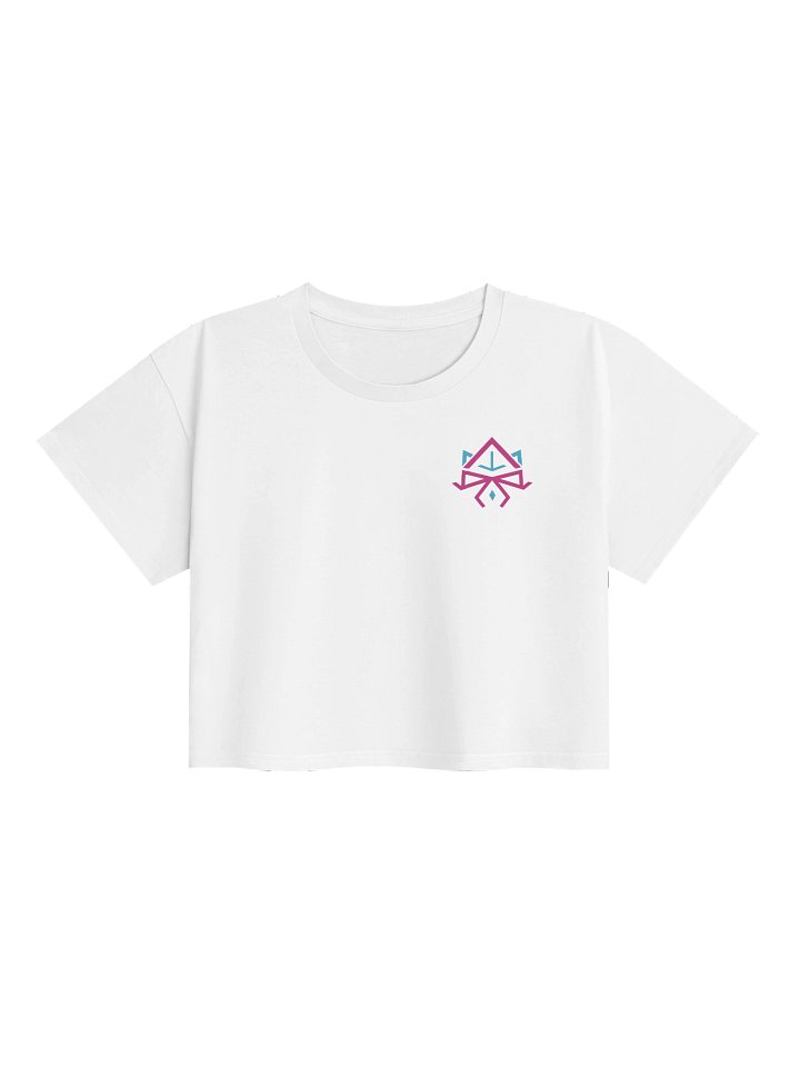 Arcadia Croptop [White; Pink Logo] product image (1)