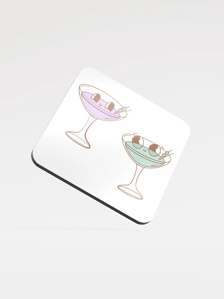 Cheerful Cocktail Coasters Set | Retro 70s Whimsical Drink Accessories product image (1)