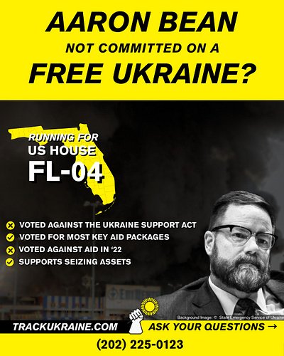 Florida district 4 congressman @aaronpbean voted against the only support package for Ukraine during this house session.
❌Vot...