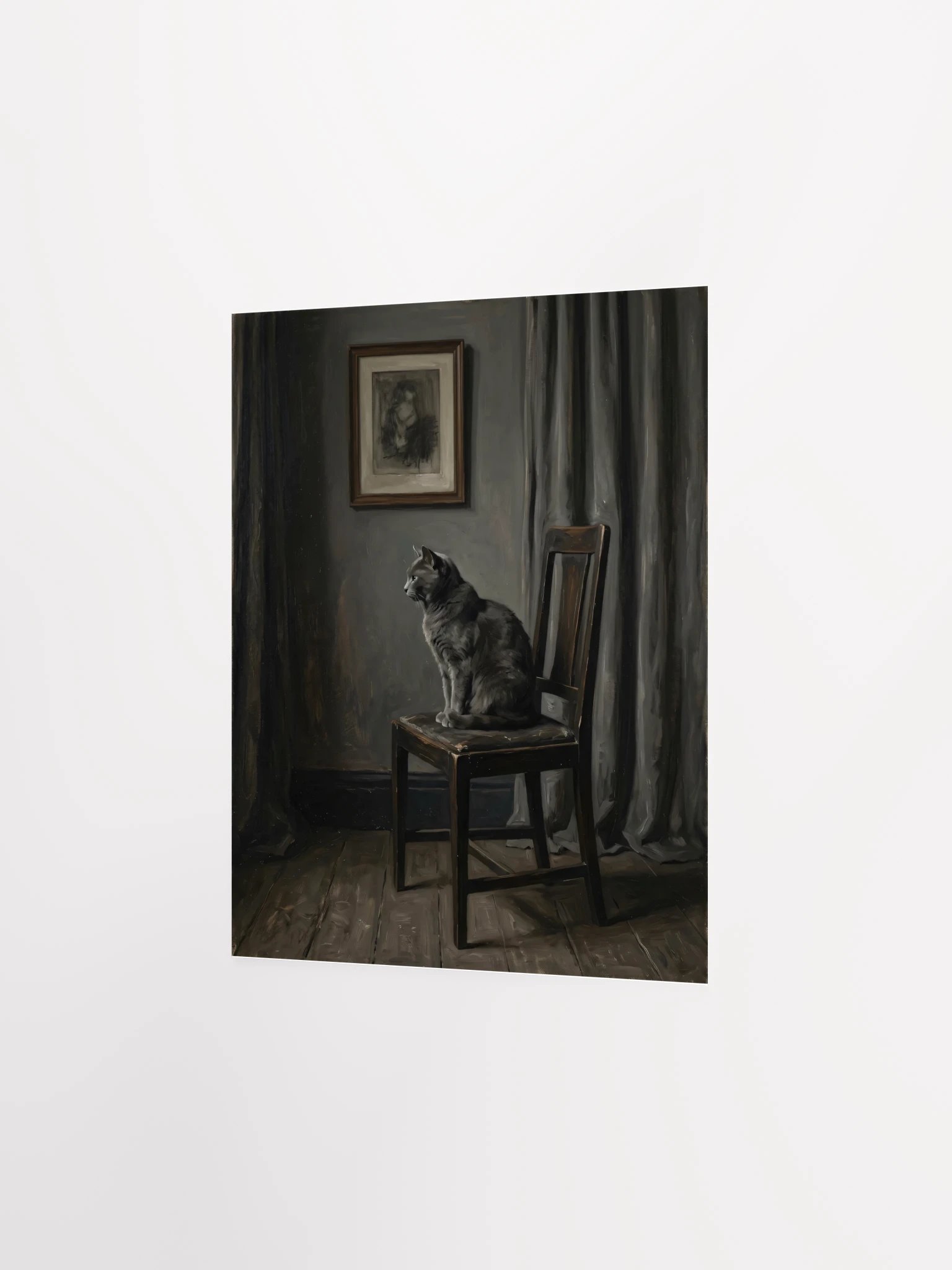 Arrangement in Grey Cat Poster product image (26)