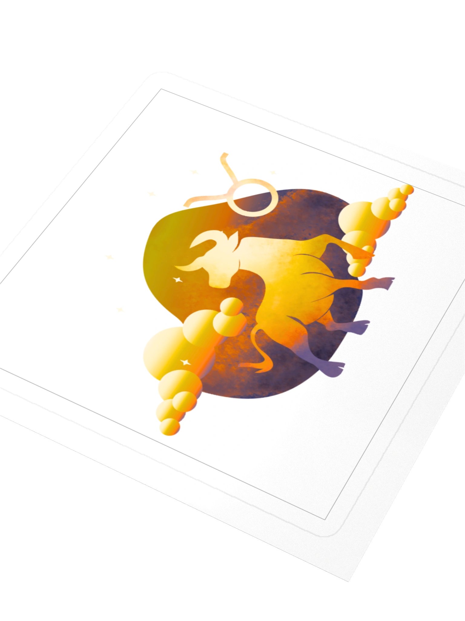 Taurus Zodiac Sticker — Dreamy Sun-Kissed Bull Design product image (3)