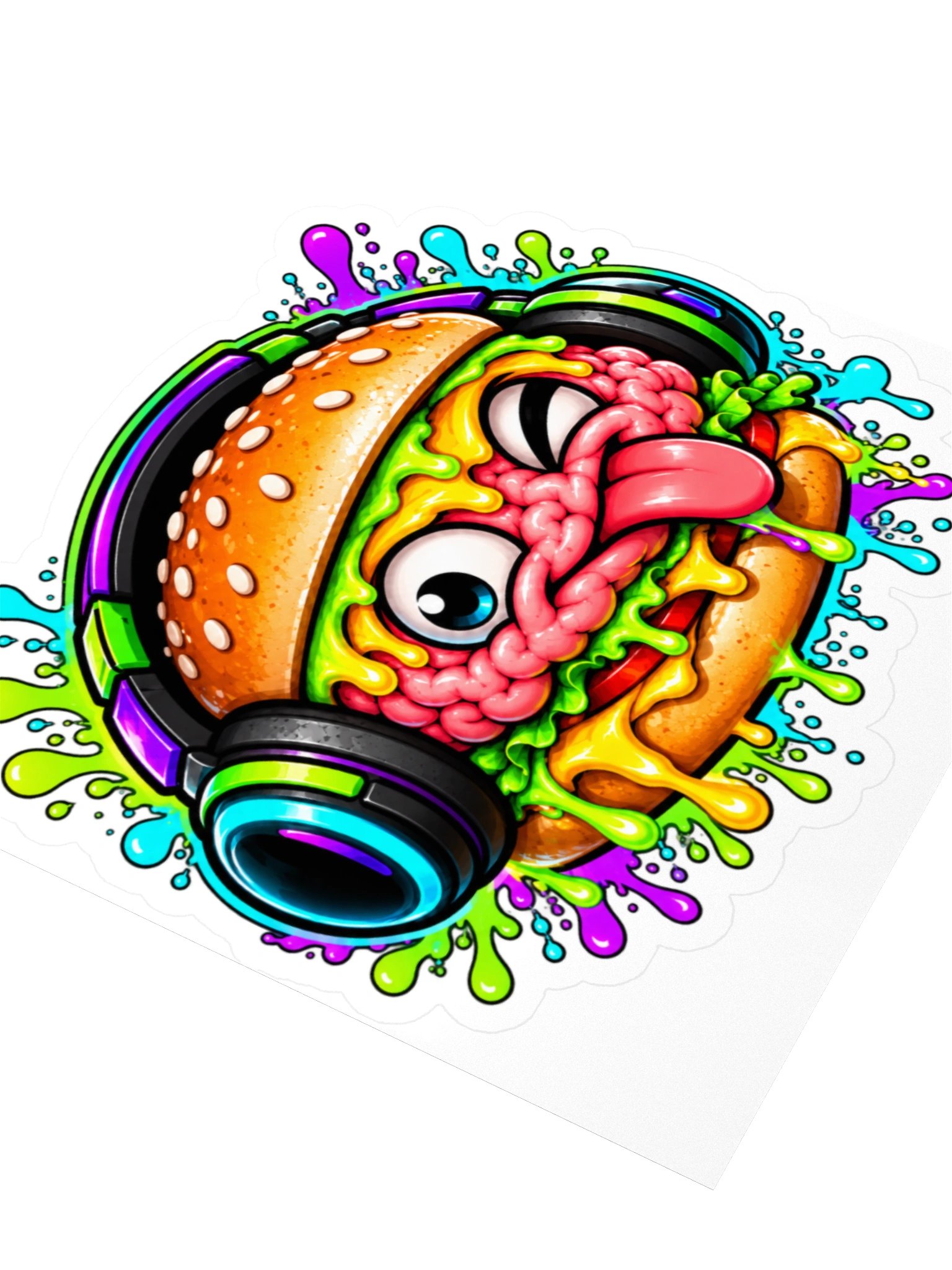 Neon Burger For BrainZ Sticker product image (6)