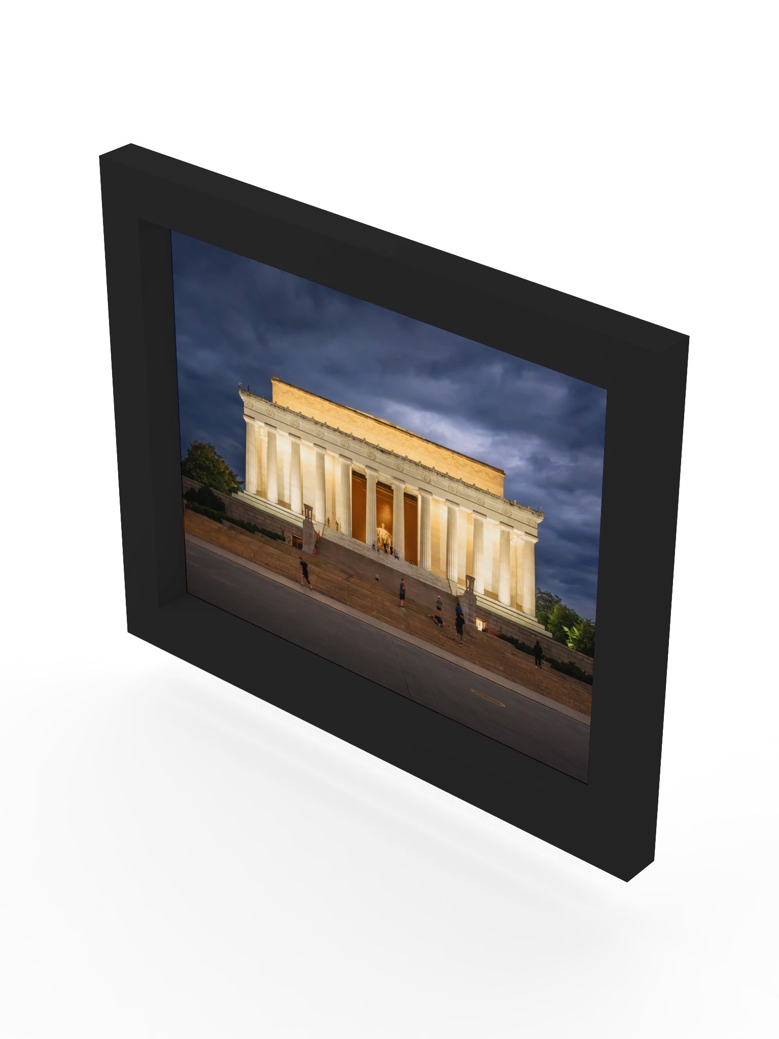 Beneath the Gathering Storm – Lincoln Memorial Framed Matte Poster product image (3)