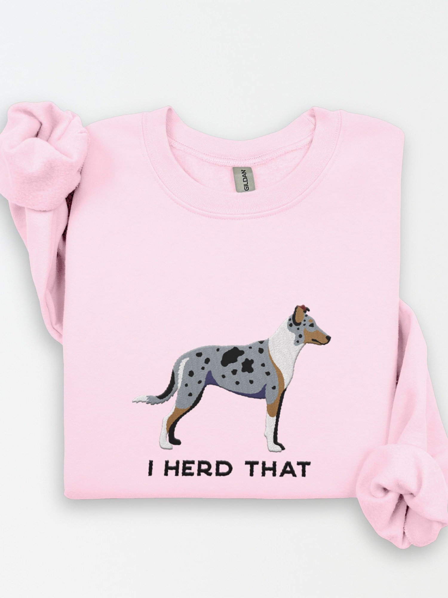 I Herd That Sweatshirt (Embroidered) of a Smooth Collie(Blue Merle) product image (1)