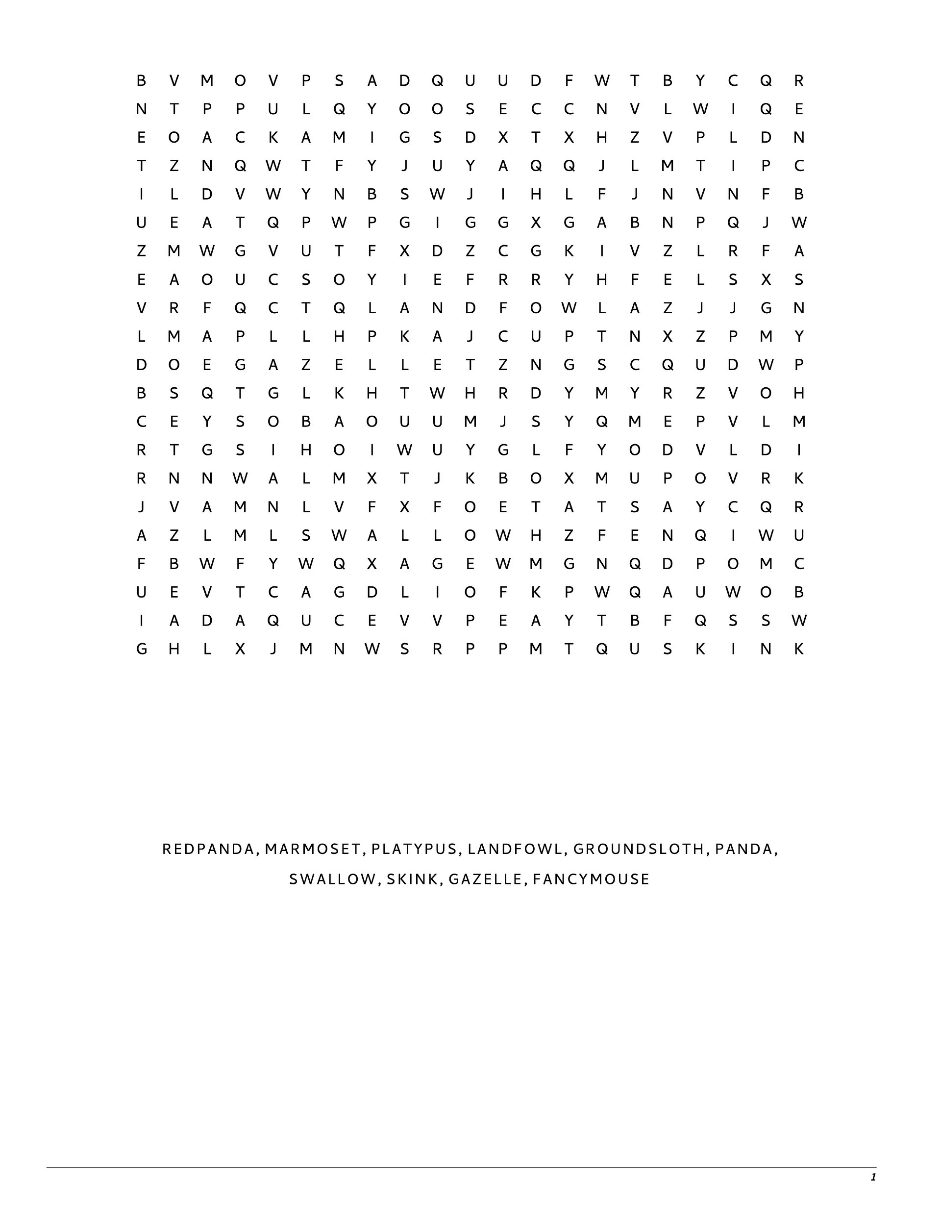 Animal Word Search: 43 Puzzles & Solutions - Printable E-Book PDF product image (3)